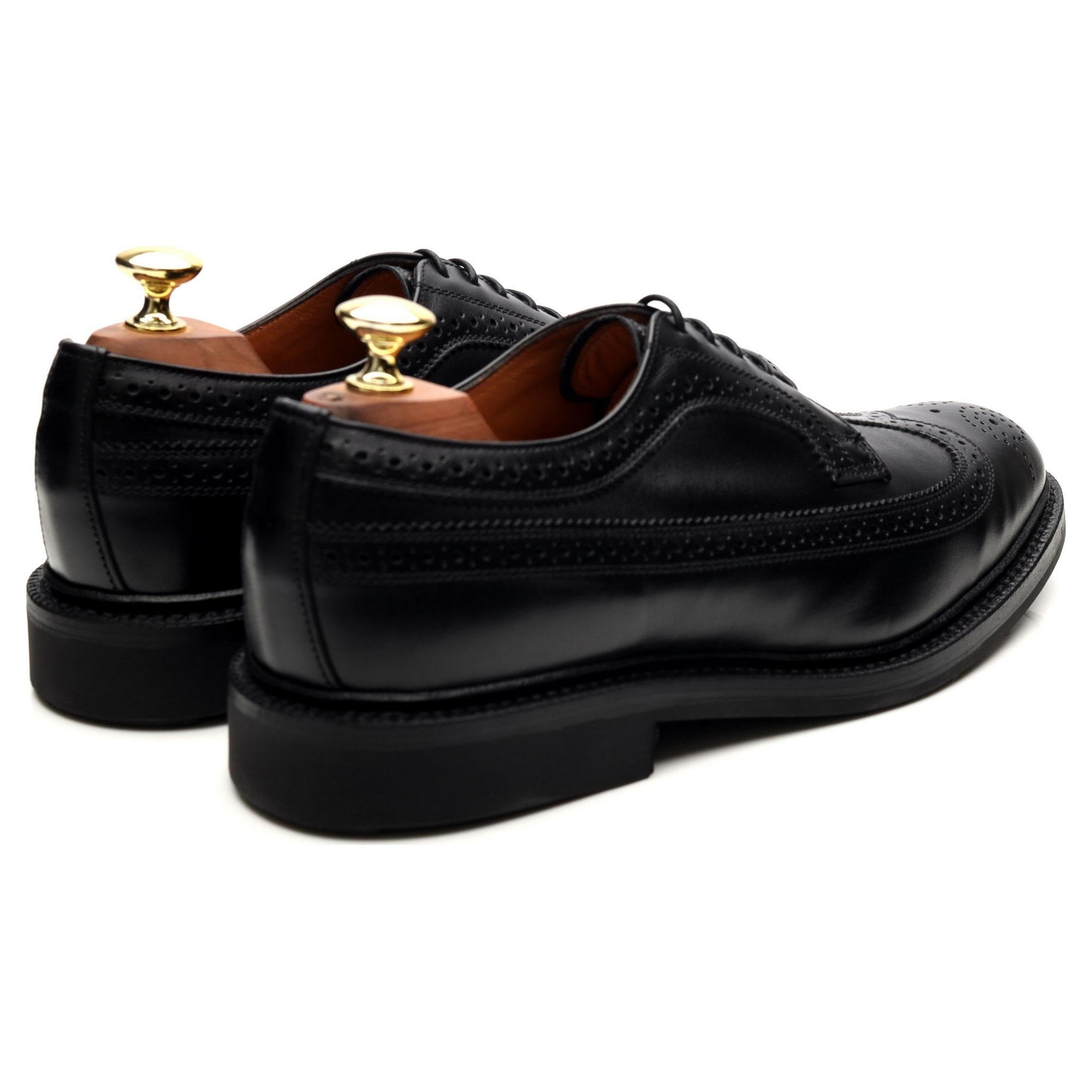 Sanders Kingston derby brogues cuir noir pointure UK 7,5
