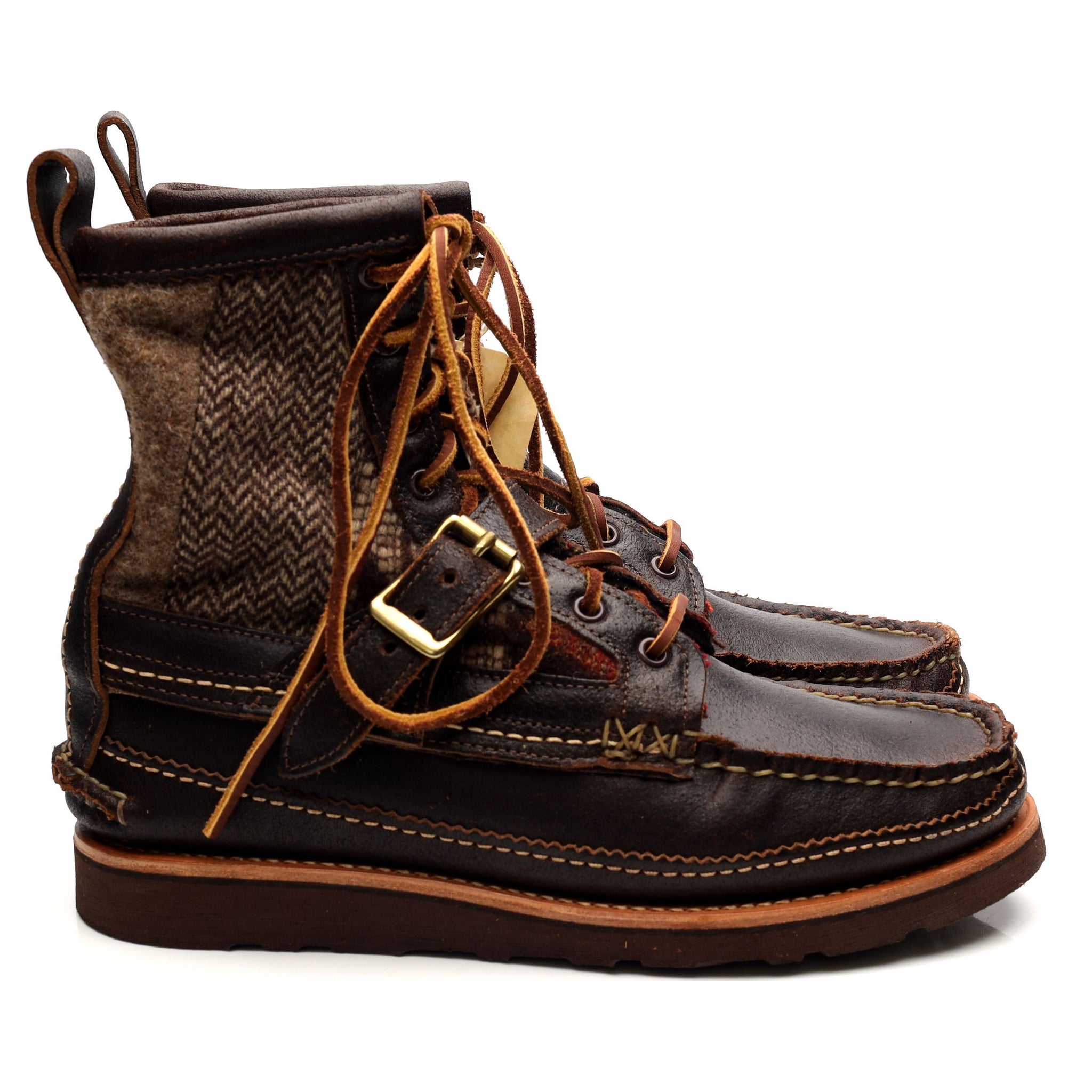 Yuketen Maine Guide bottes cuir marron pointure UK 7