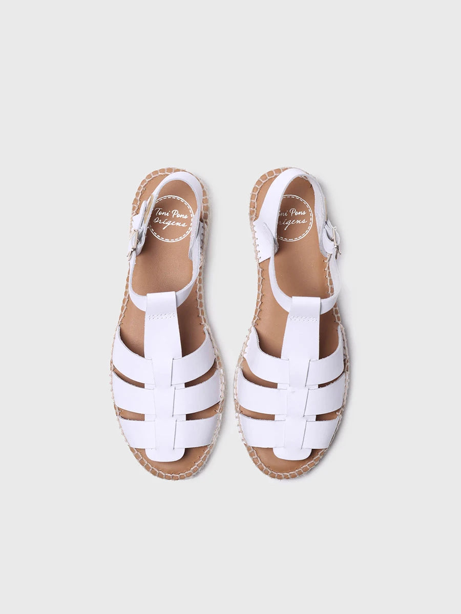 Toni Pons Emma sandale pecheur cuir compensee 3,5 cm