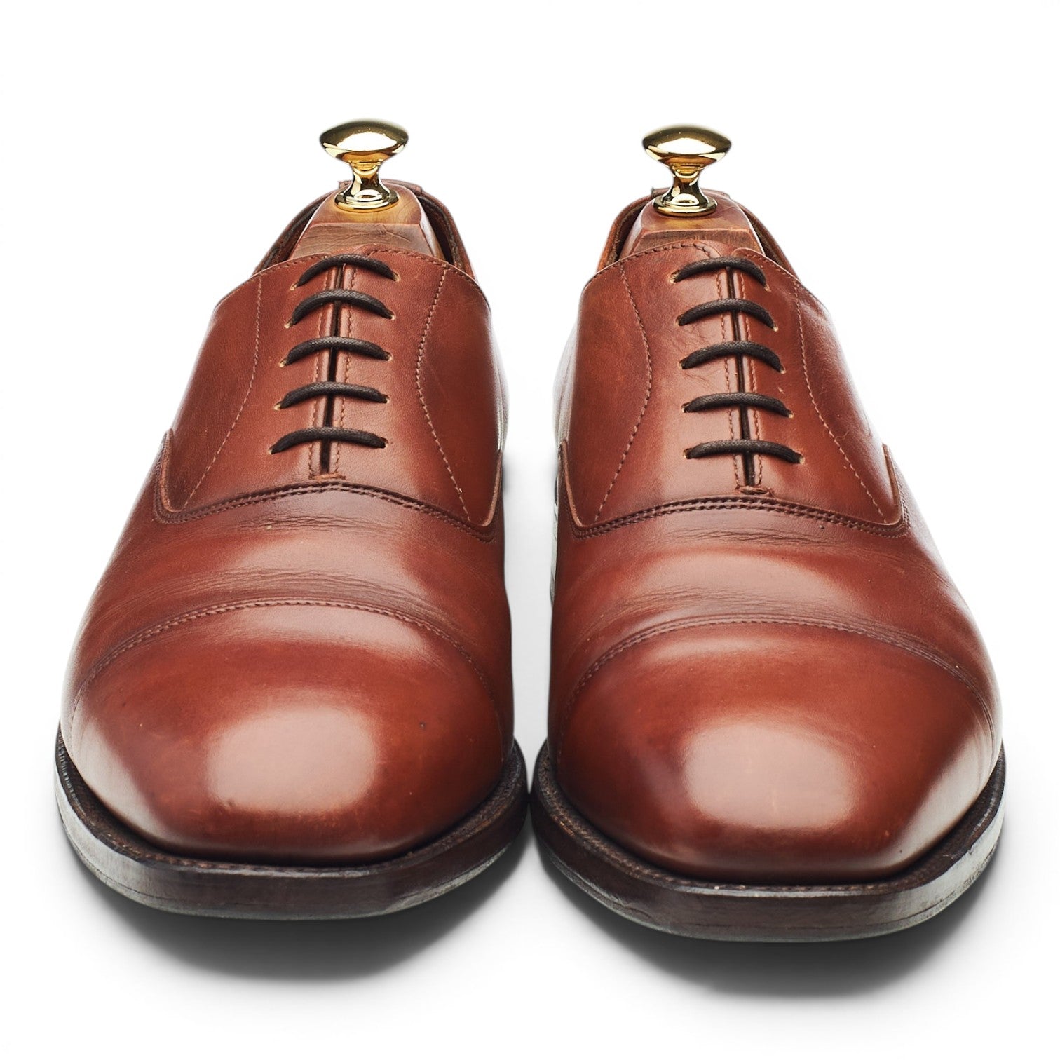 Tricker's Ash oxford cuir marron UK 10