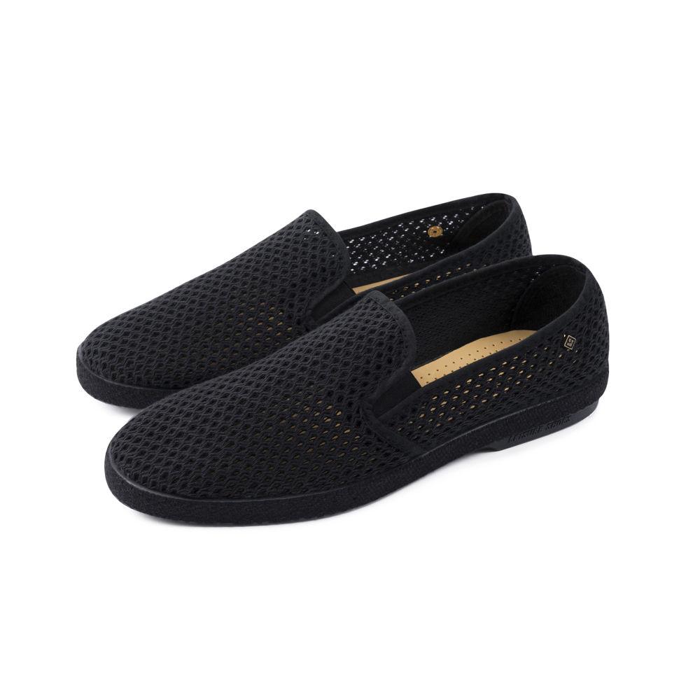 Rivieras Classic Filet Noir espadrilles coton noir