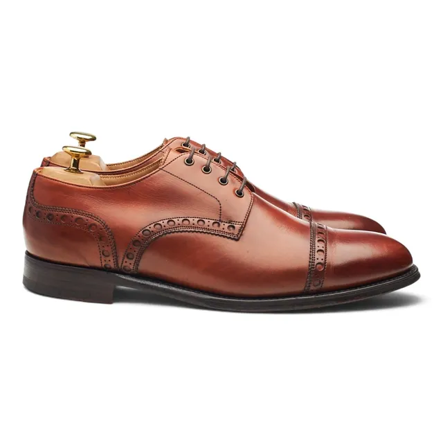 Cheaney Lastrade derby cuir marron bruni 8 UK