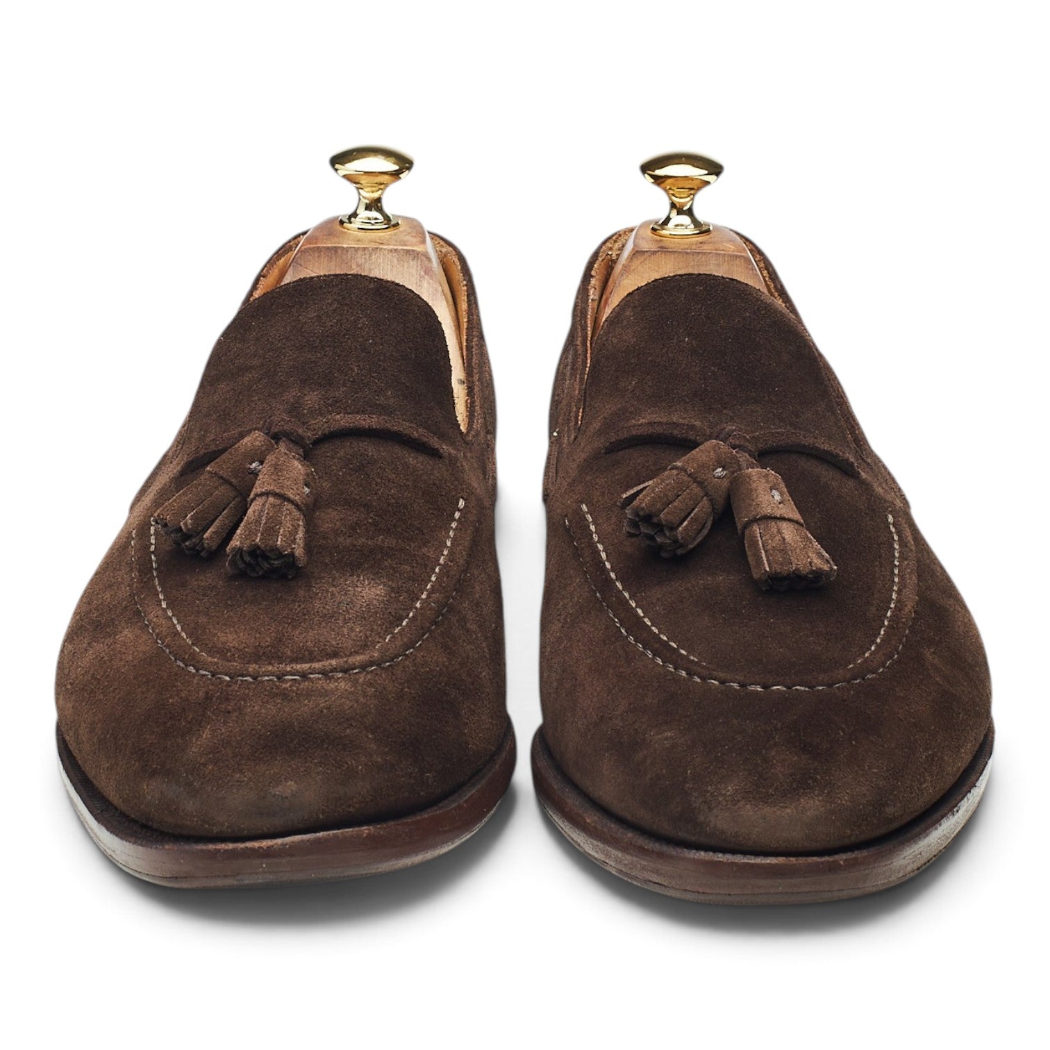 TLB Mallorca 144 Artista mocassin marron daim UK 10.5