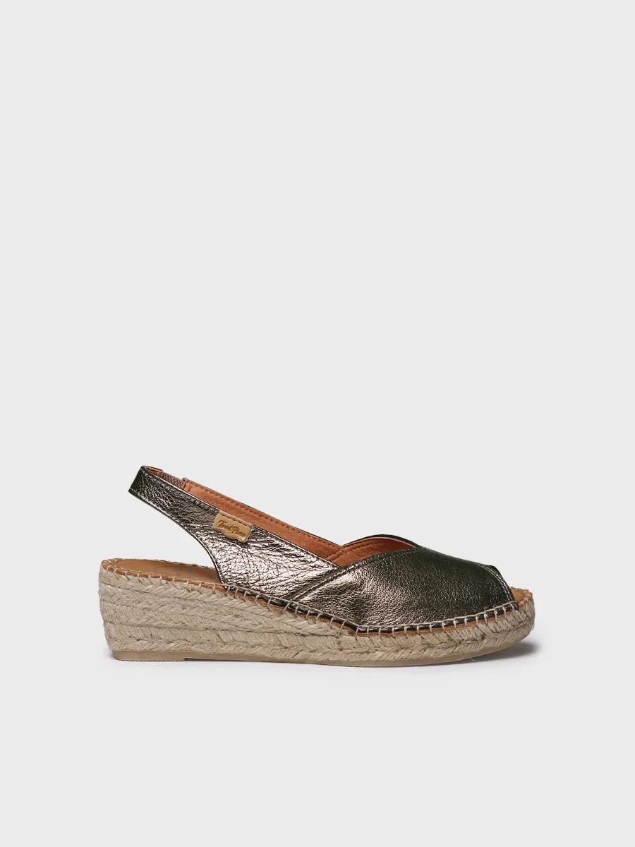 Toni Pons Bernia-P espadrille compensee cuir talon 5 cm