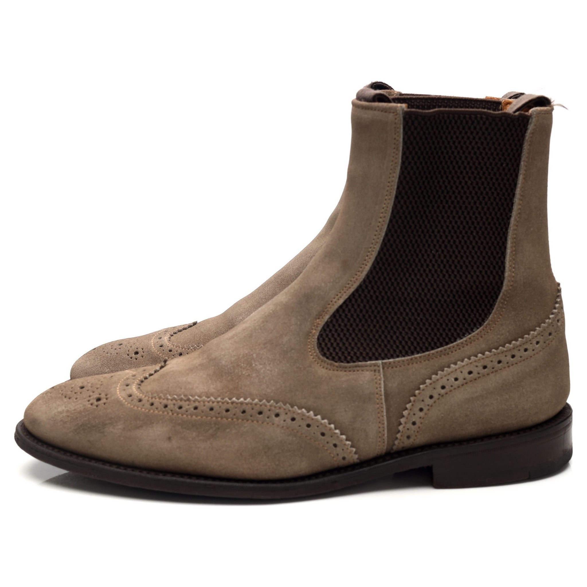 Tricker's Raimond boots chelsea suède gris UK 7 cuir