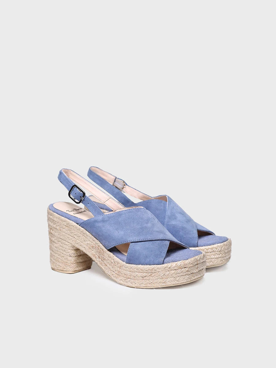 Toni Pons Kenya-A espadrille femme cuir talon large 5 cm