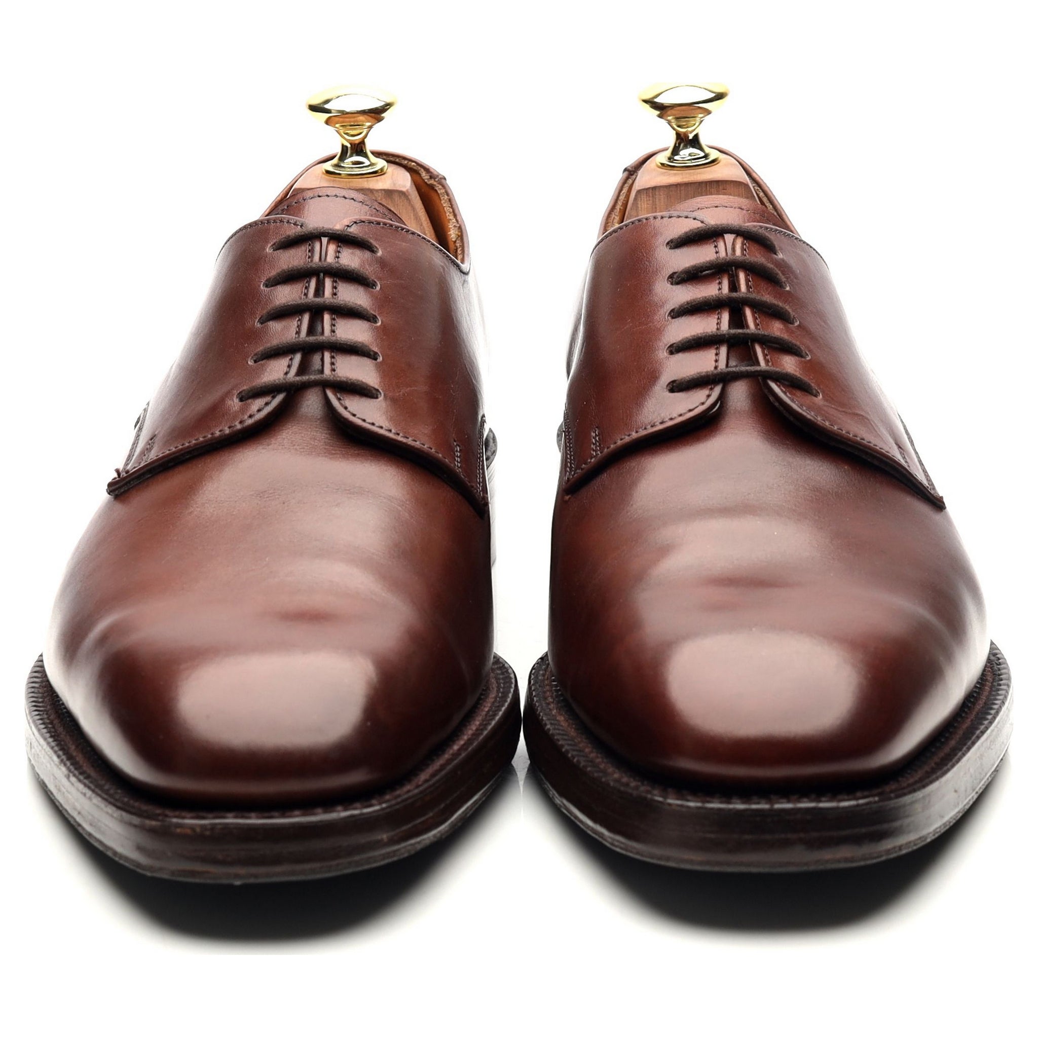 Grenson derby cuir marron vintage pointure UK 8