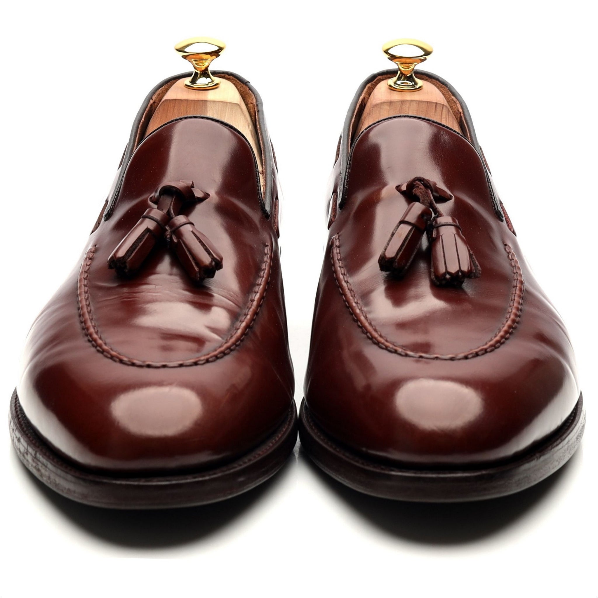 Foster & Son mocassins homme cuir bordeaux UK 11.5
