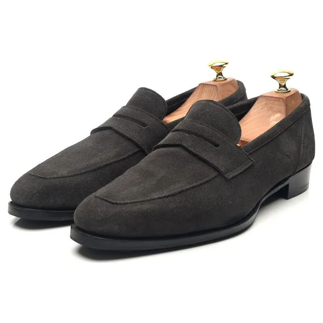 Kingsman Newport mocassins gris foncé suède pointure UK 8.5