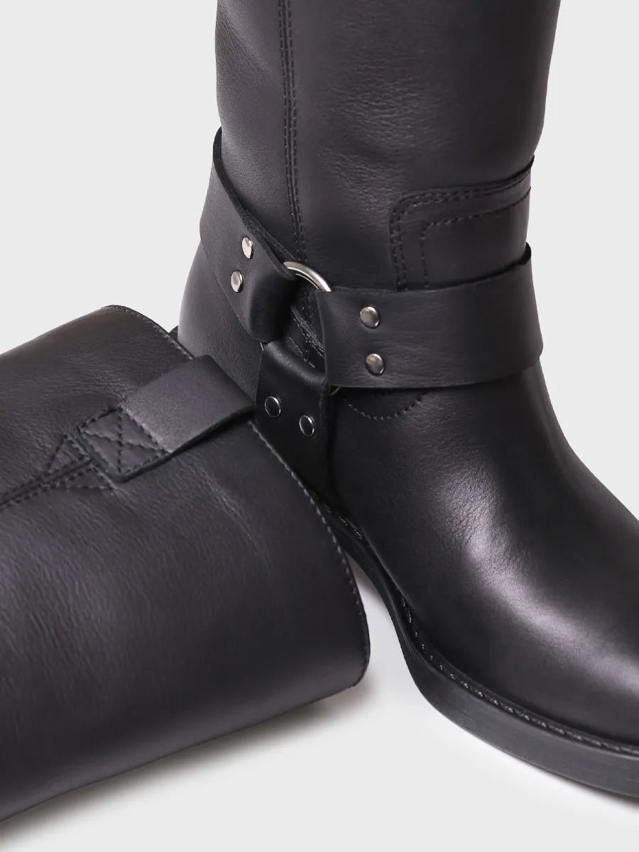 Toni Pons Kate bottine biker cuir noir 5 cm