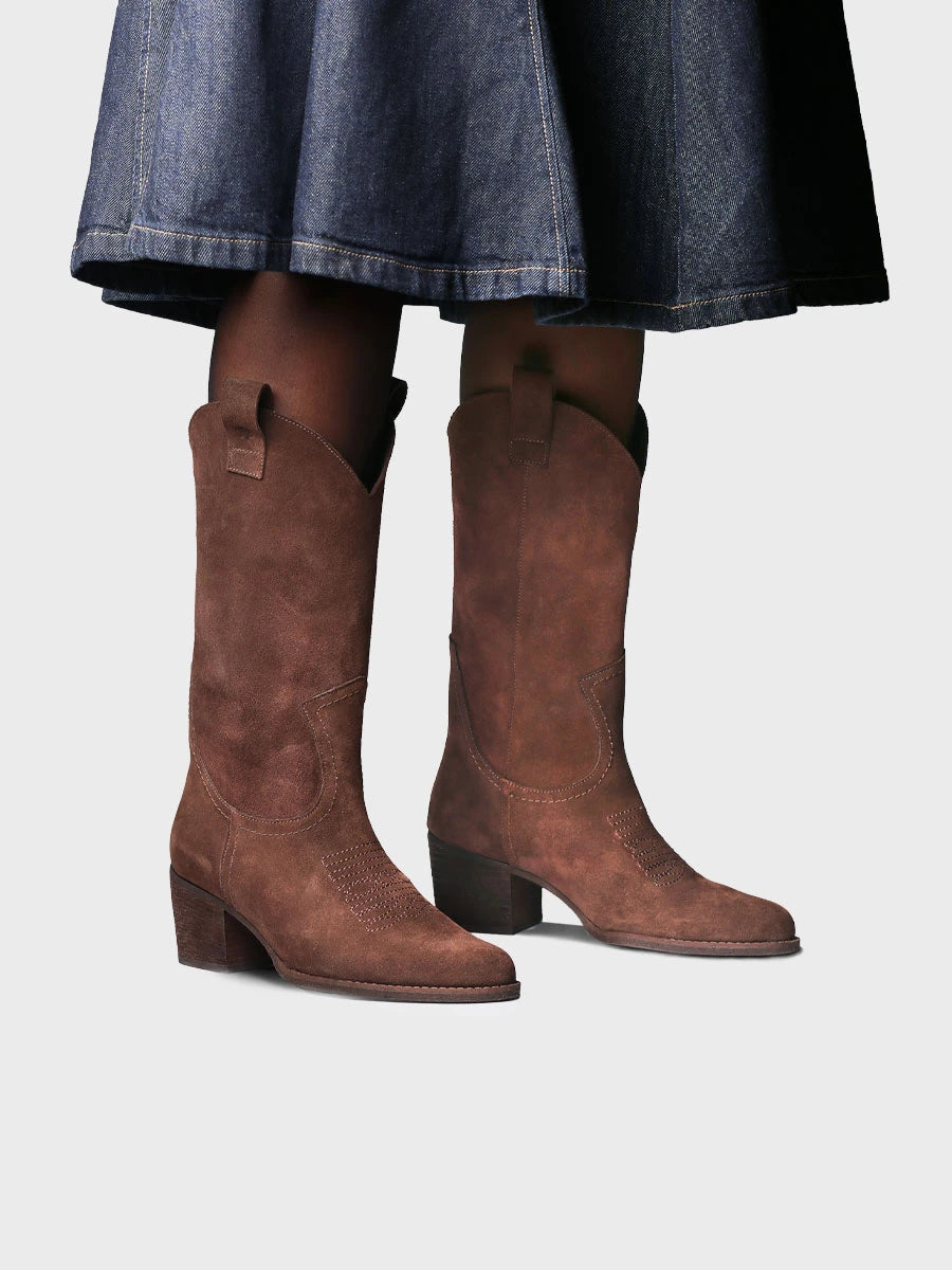 Toni Pons Vitoria botte santiag daim talon 6 cm