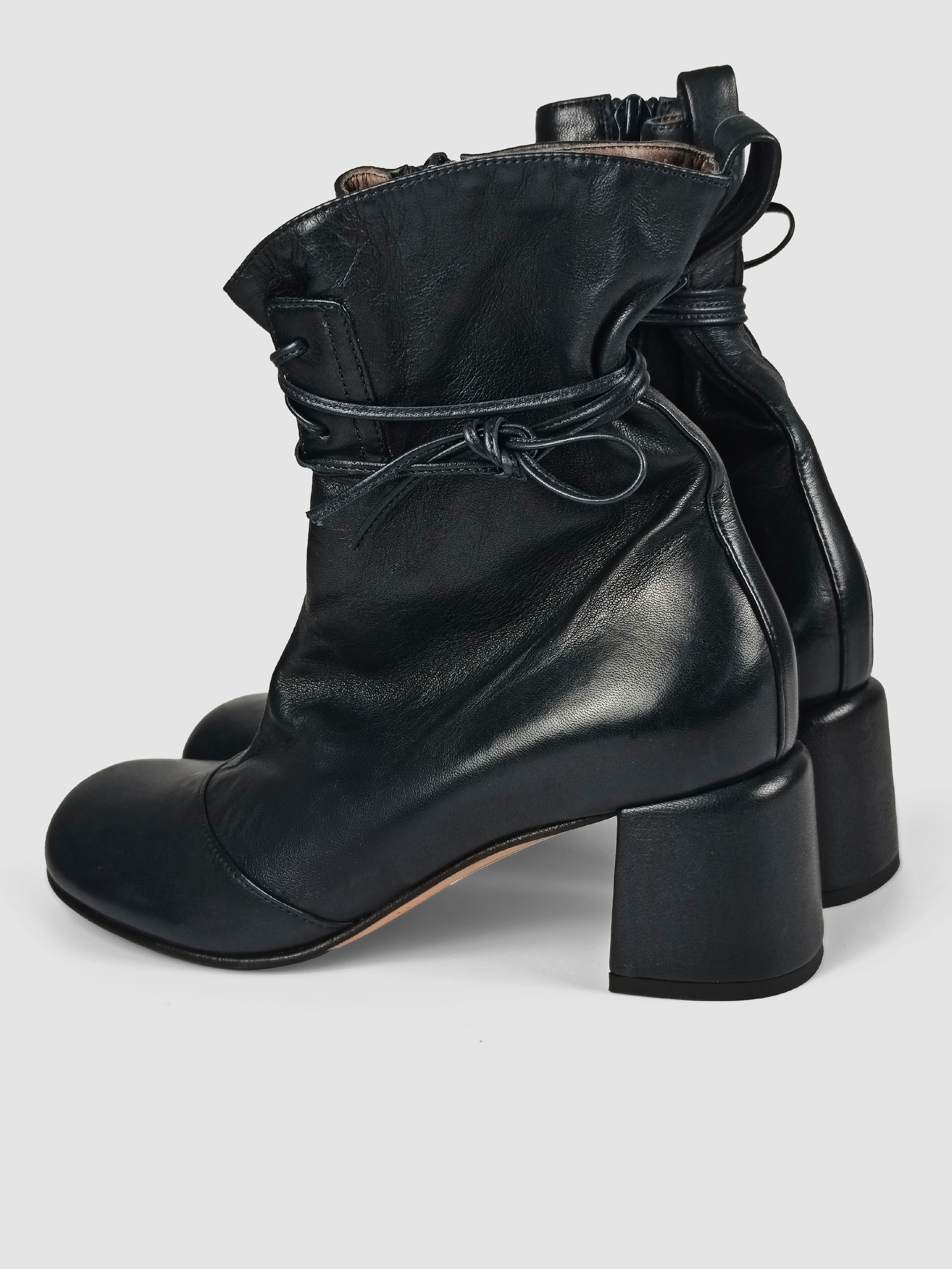 Lorena Paggi Nappa bottine cuir bleu