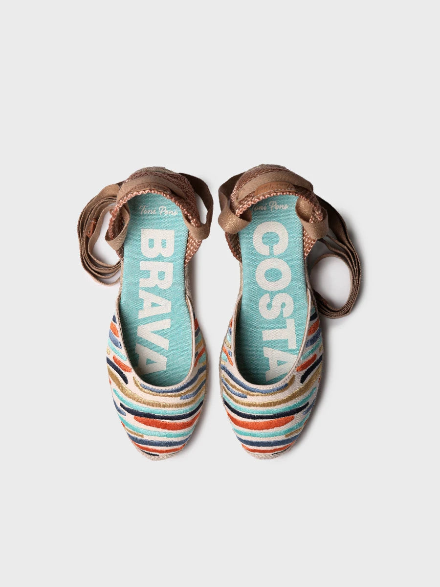 Toni Pons Castell espadrilles compensées brodées