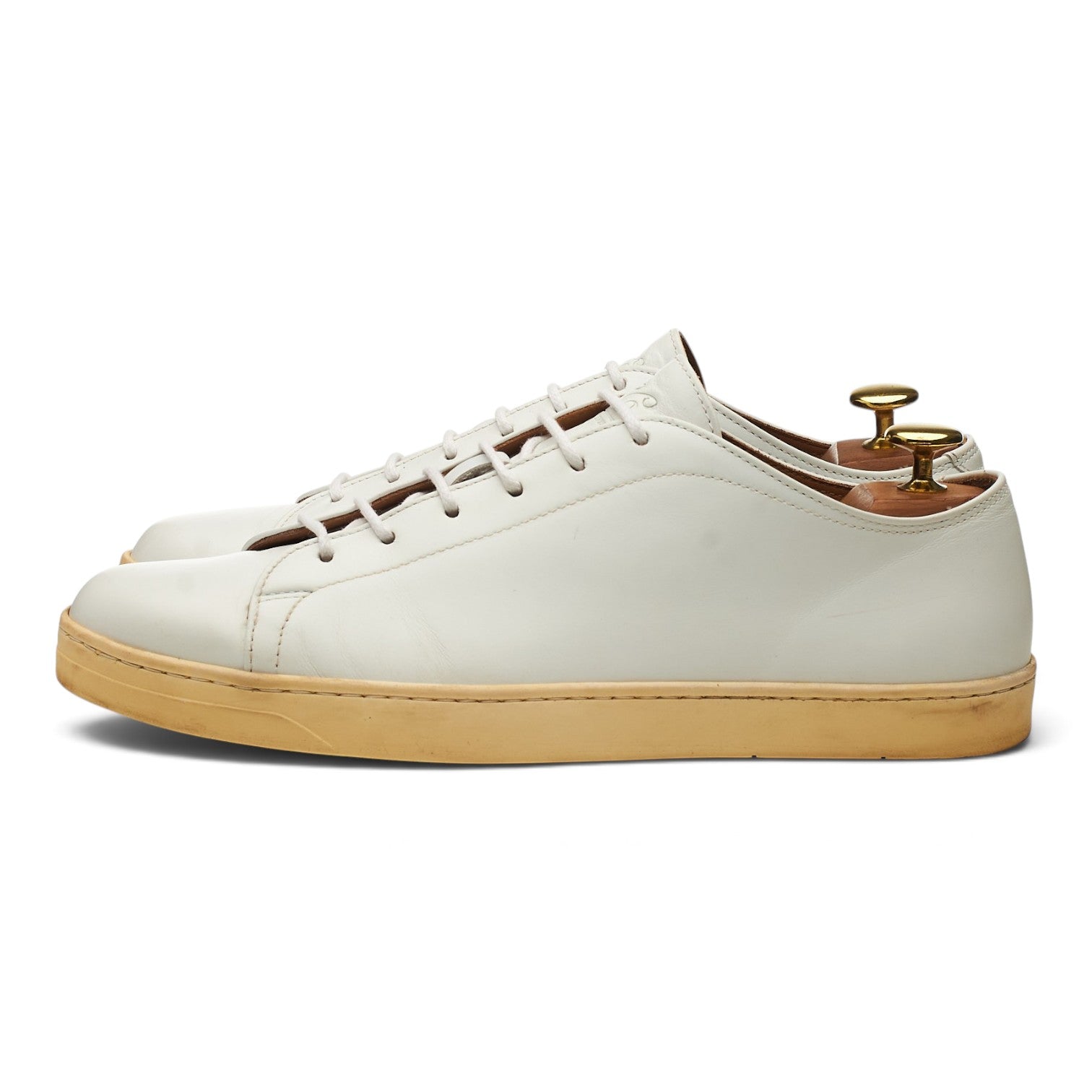 George Cleverley Jack sneakers cuir blanc UK 7