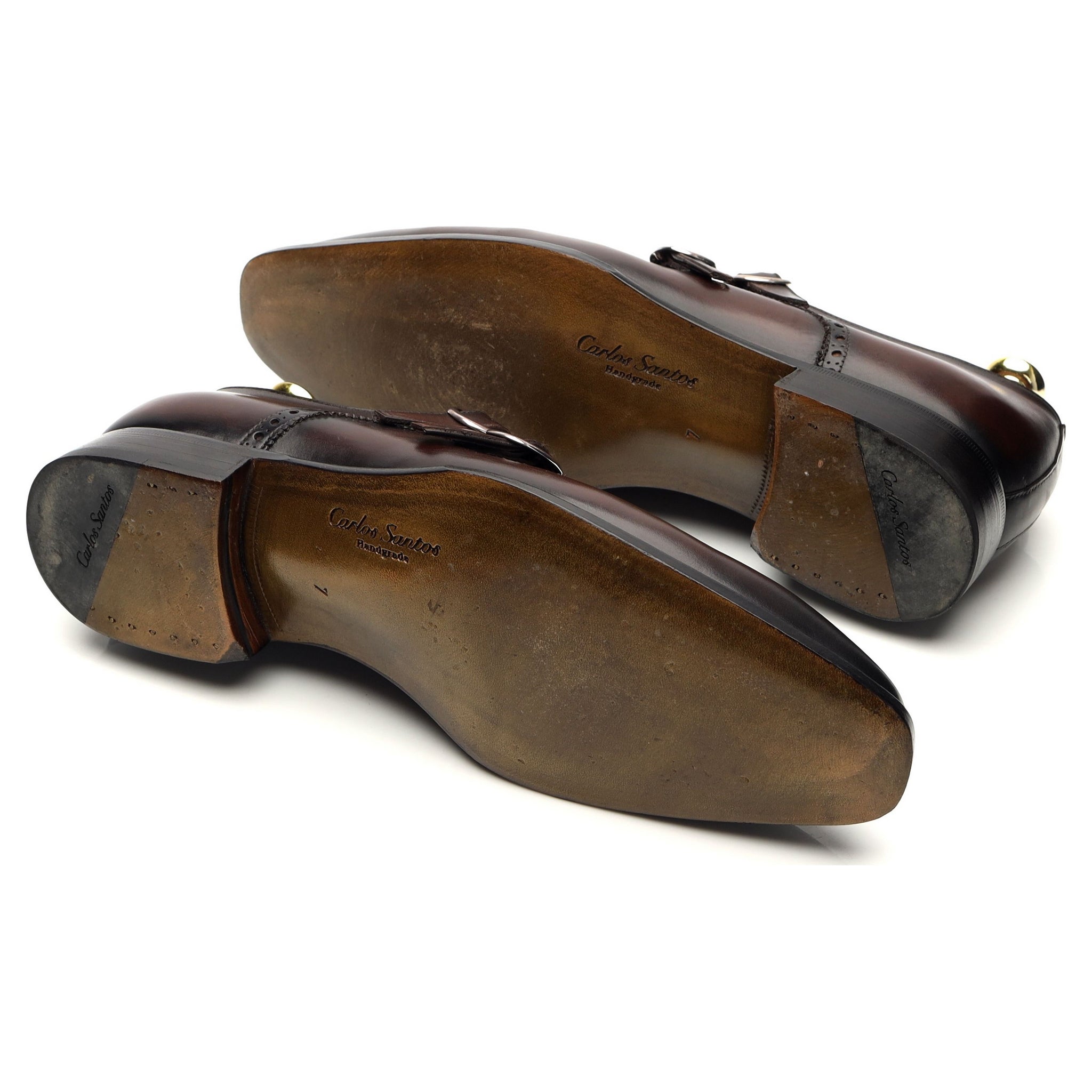 Carlos Santos 8625 monk cuir marron UK7 double boucle