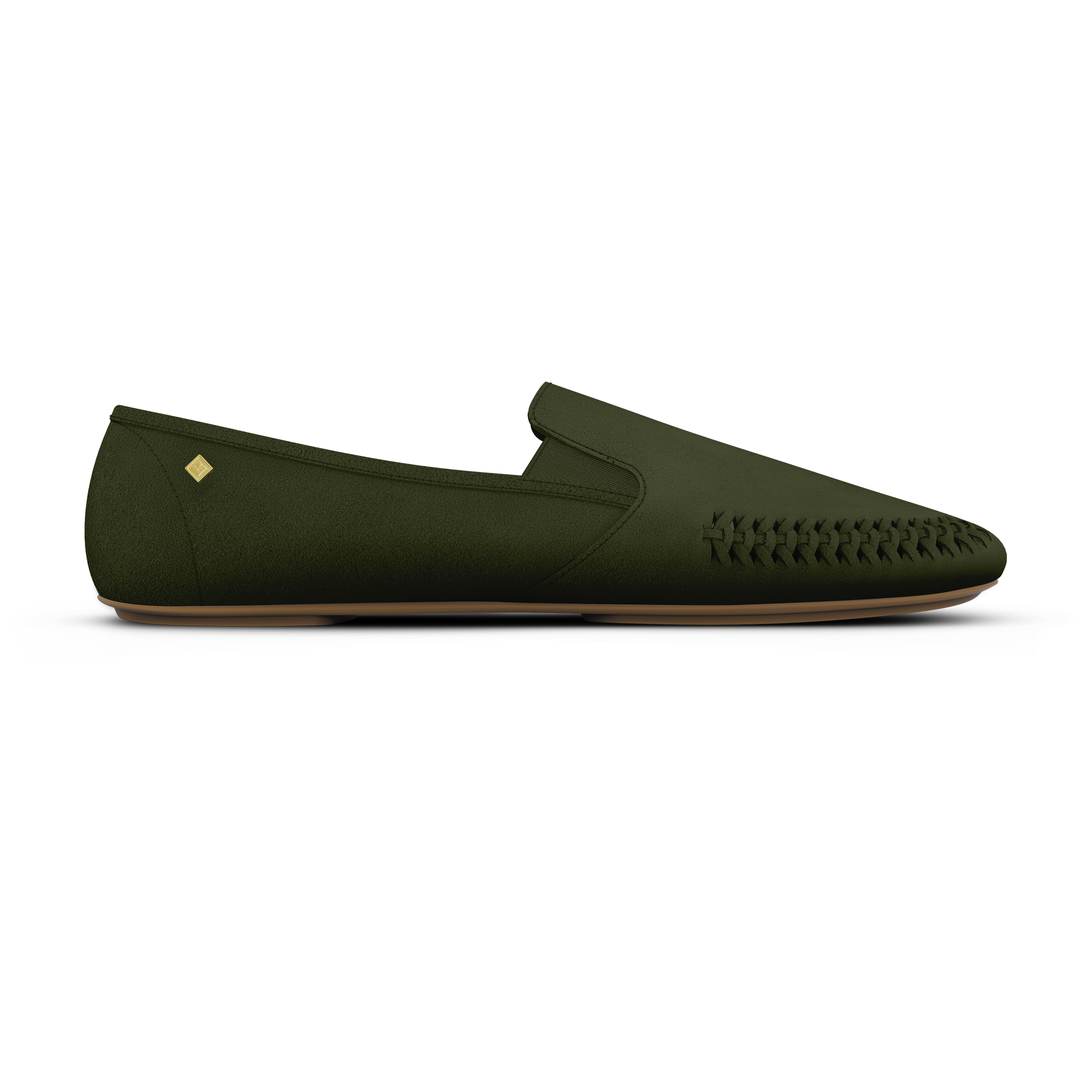 Rivieras Jazz Suede Tressé Kaki chaussures cuir