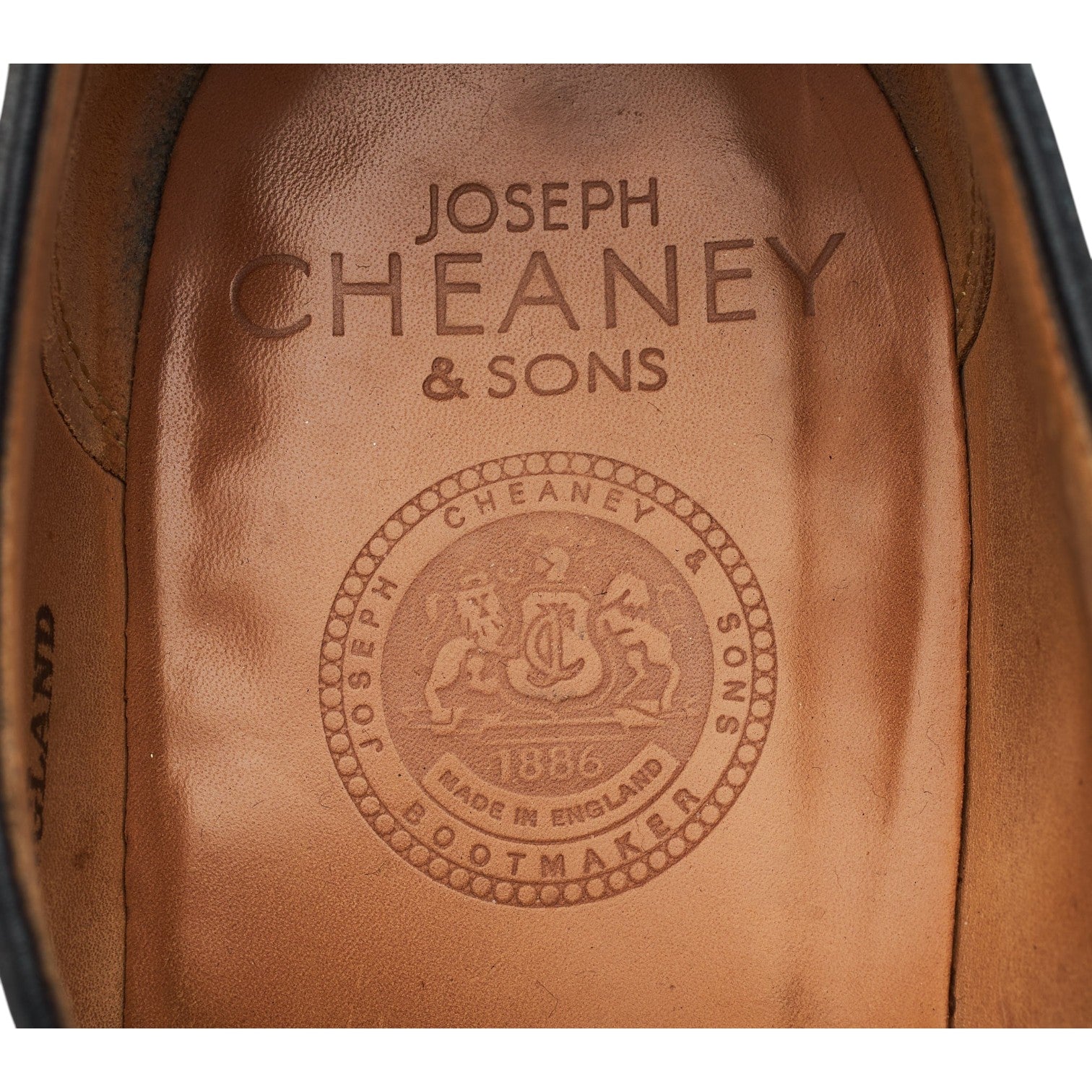 Cheaney PA001 derby cuir noir pointure UK 8.5