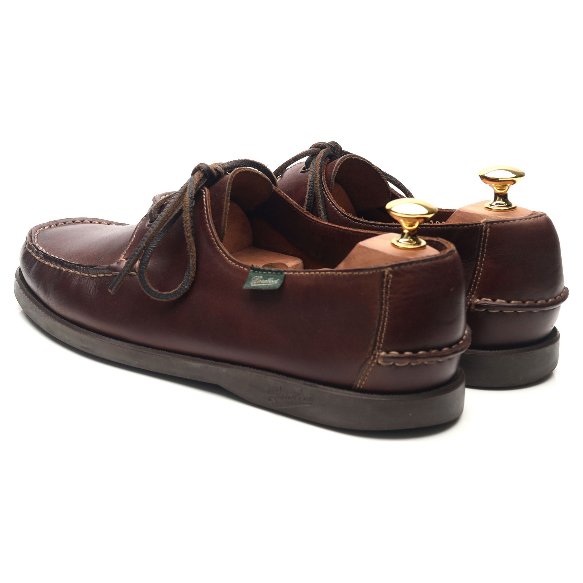 Paraboot chaussures bateau cuir marron foncé UK 9