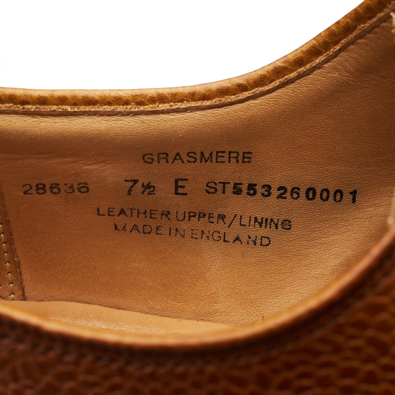 Crockett & Jones Grasmere derby cuir grainé UK 7.5