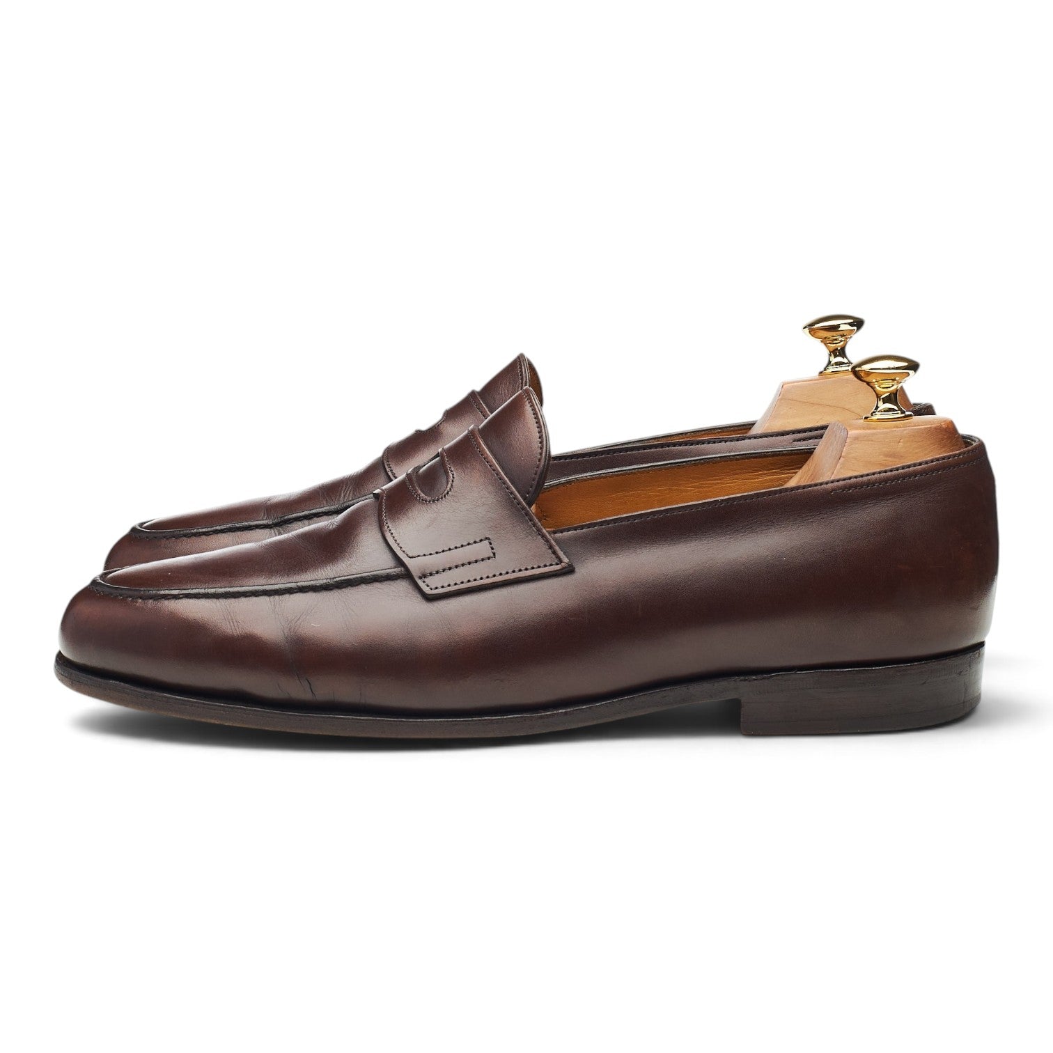 John Lobb Lopez mocassins cuir marron UK 10.5