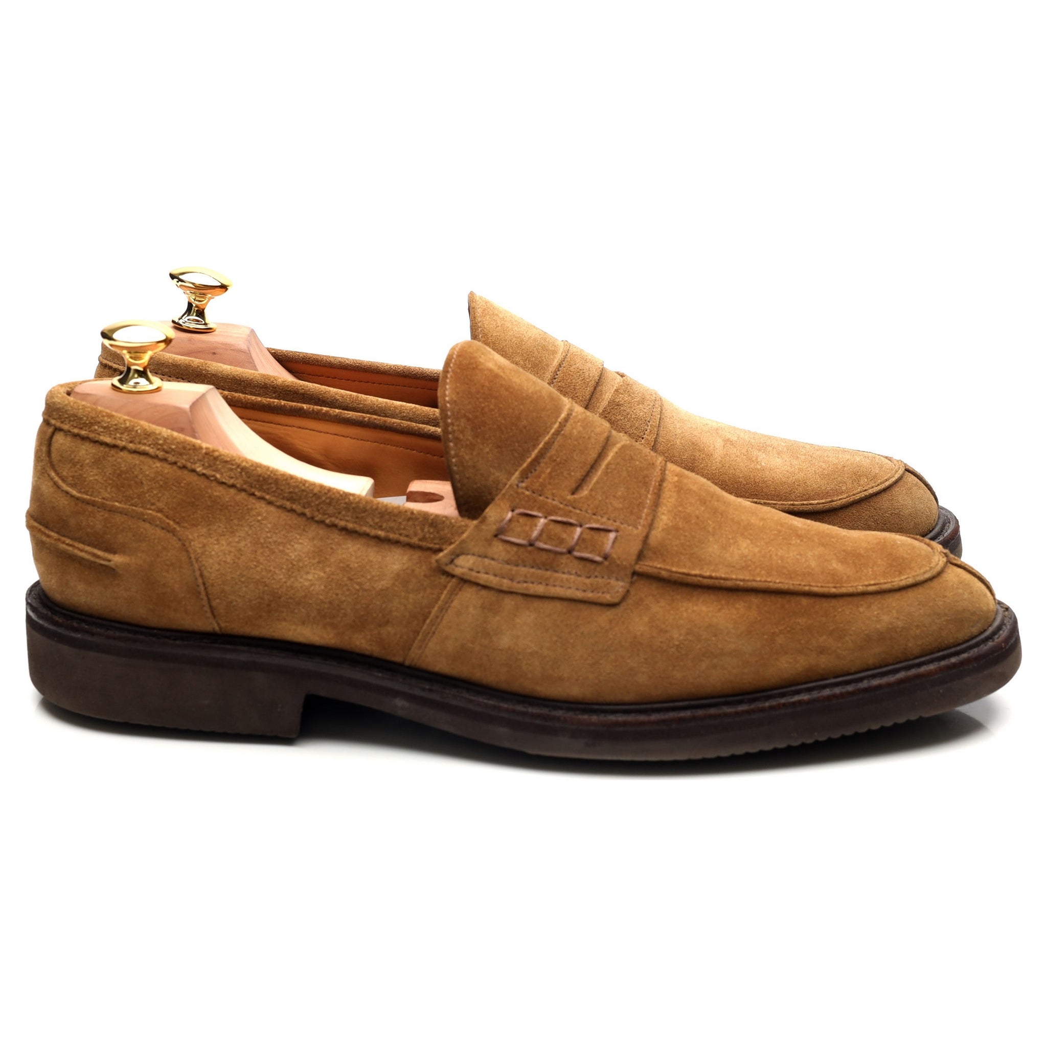 Tricker's James mocassins suède sable UK 11