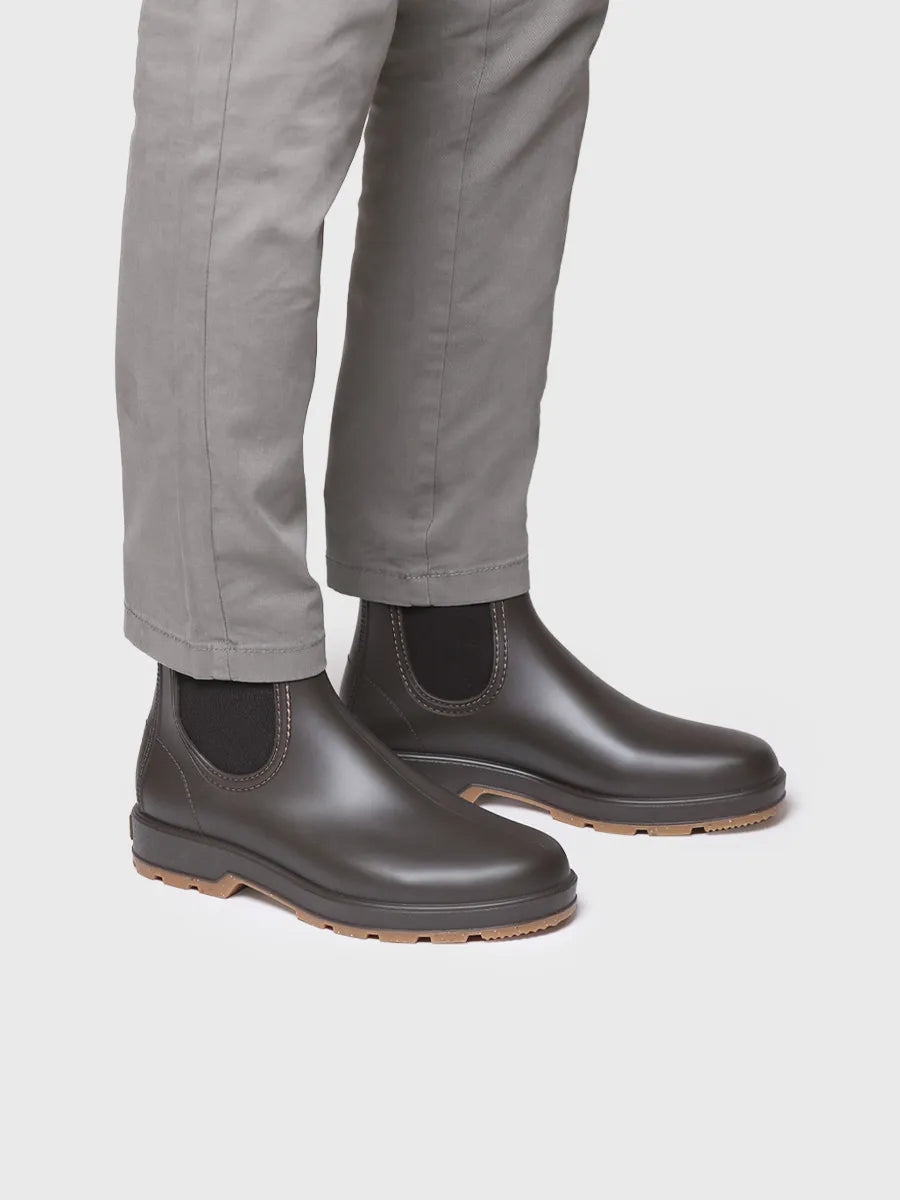 Toni Pons Burton bottes pluie homme caoutchouc marron