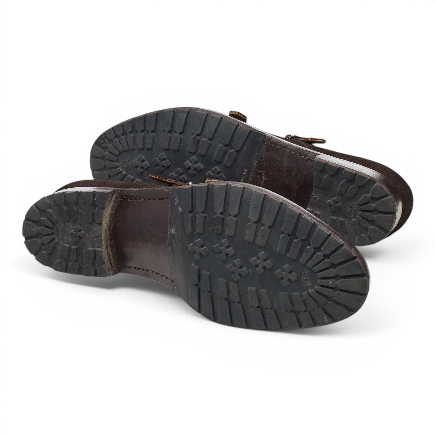 Valentin Frunza double boucle suède marron pointure UK 8.5