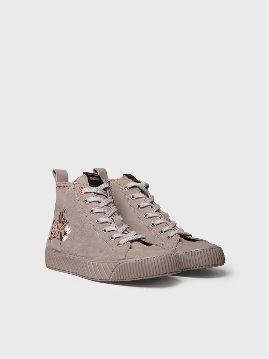 Toni Pons Gia-SF basket montante femme daim fleurs