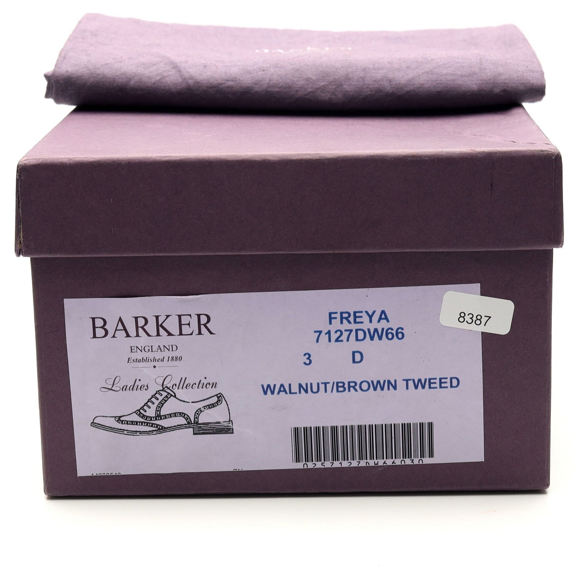 Barker Freya oxford femme cuir marron UK3 tweed