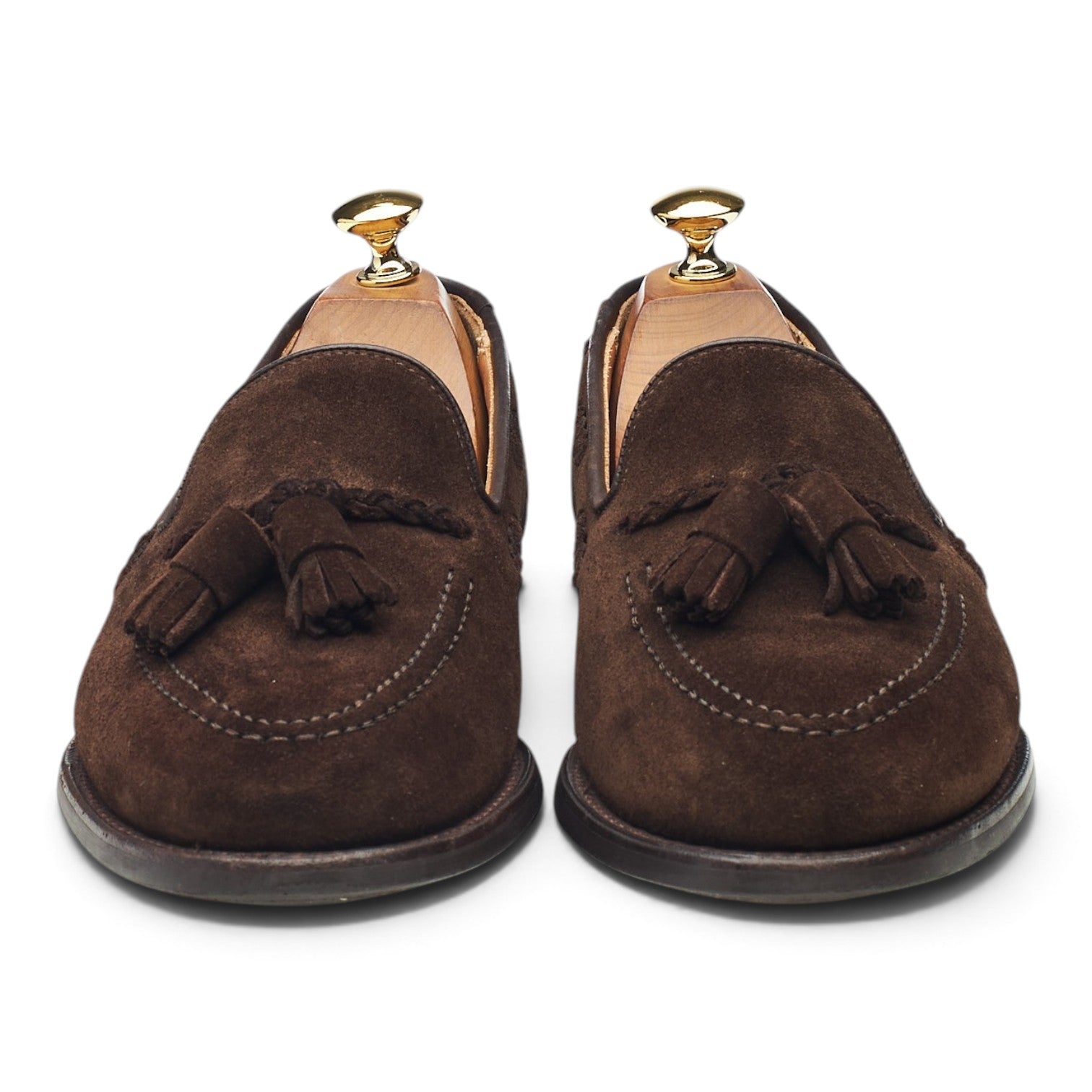 Crockett & Jones Studridge mocassin daim marron UK 6.5