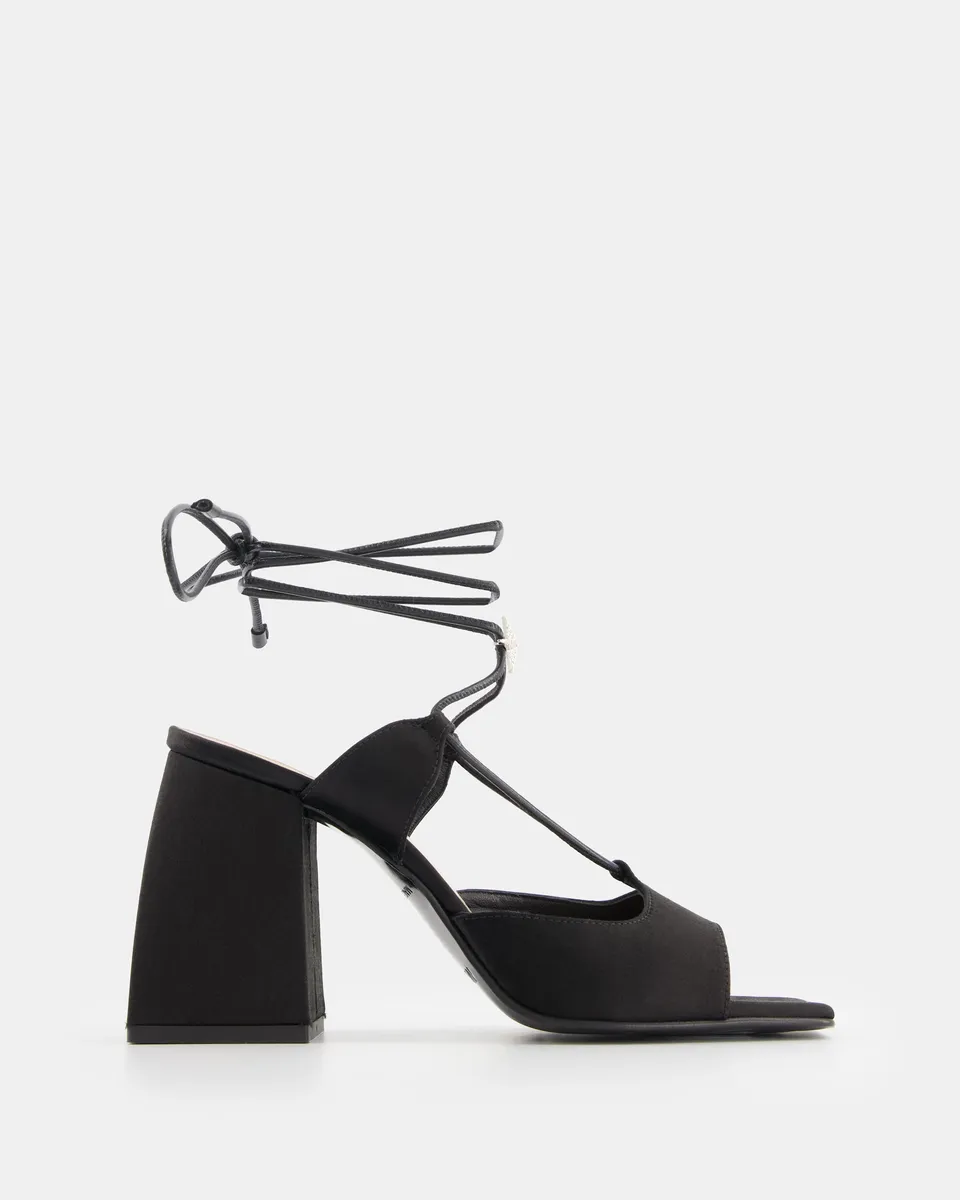 Nodaleto Bulla Gala 90 sandales noir satin talon 9 cm