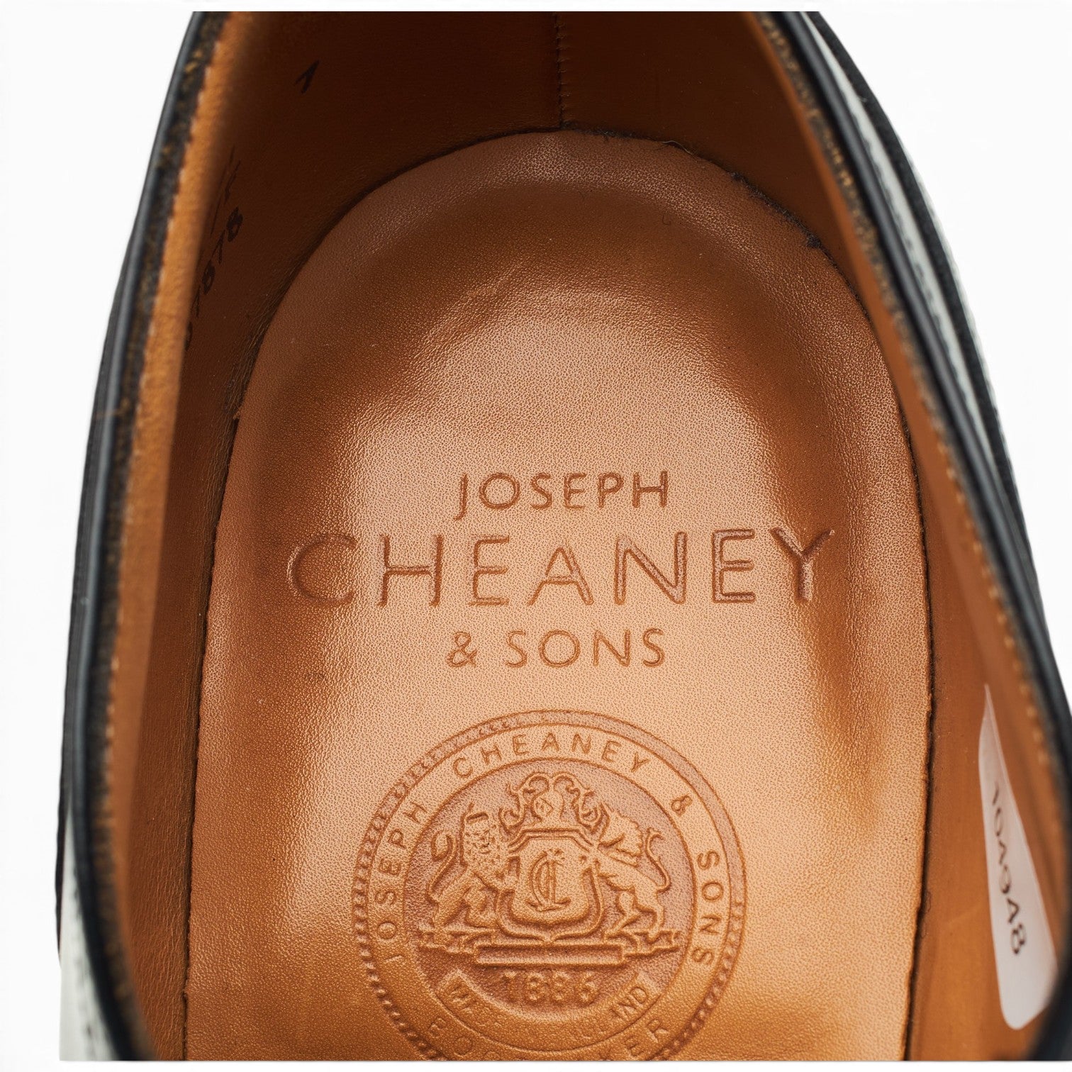 Cheaney PA021 oxford cuir noir bout droit pointure 41