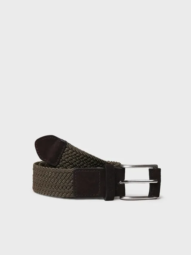 Toni Pons Eric ceinture homme tressée élastique marron