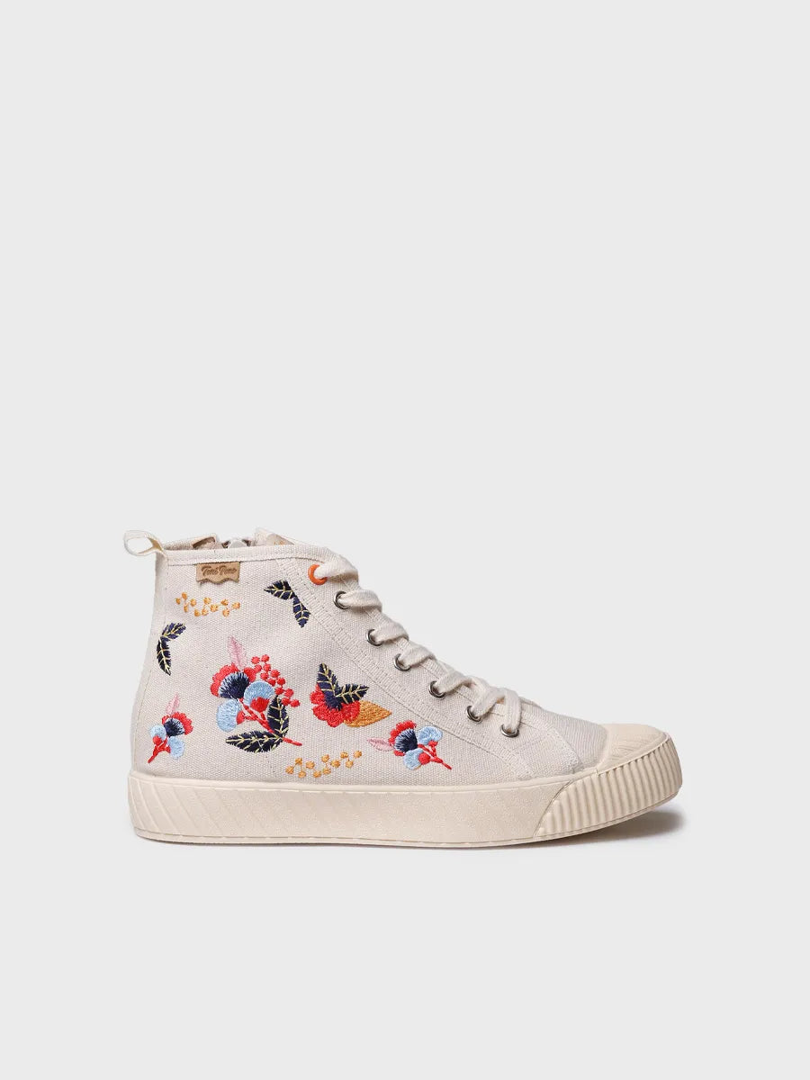 Toni Pons Gena-FL basket femme toile broderie
