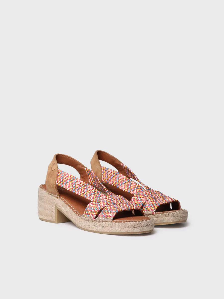 Toni Pons Dalyn espadrille talon large élastique bicolore
