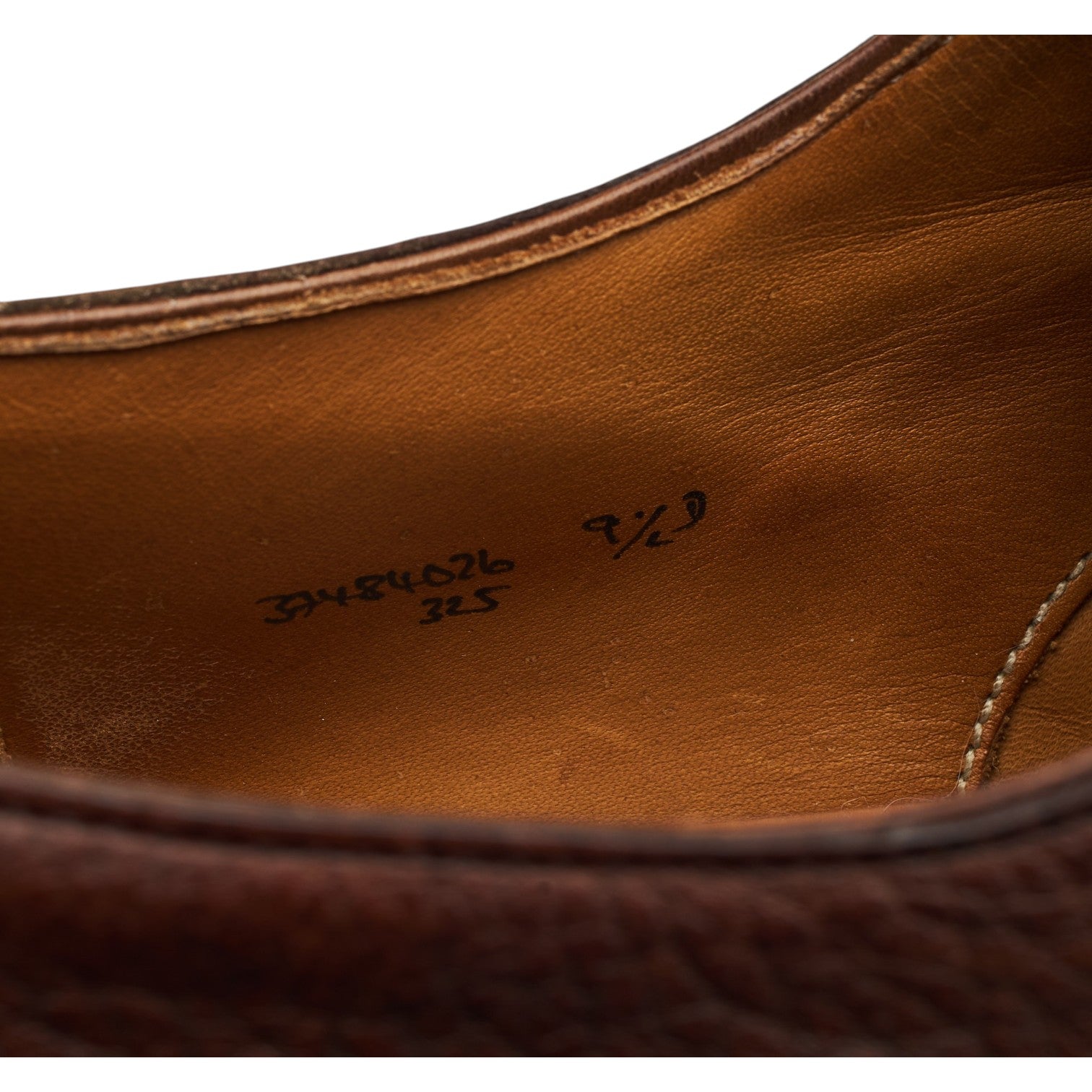 Peal & Co derby grain cuir marron UK 8,5