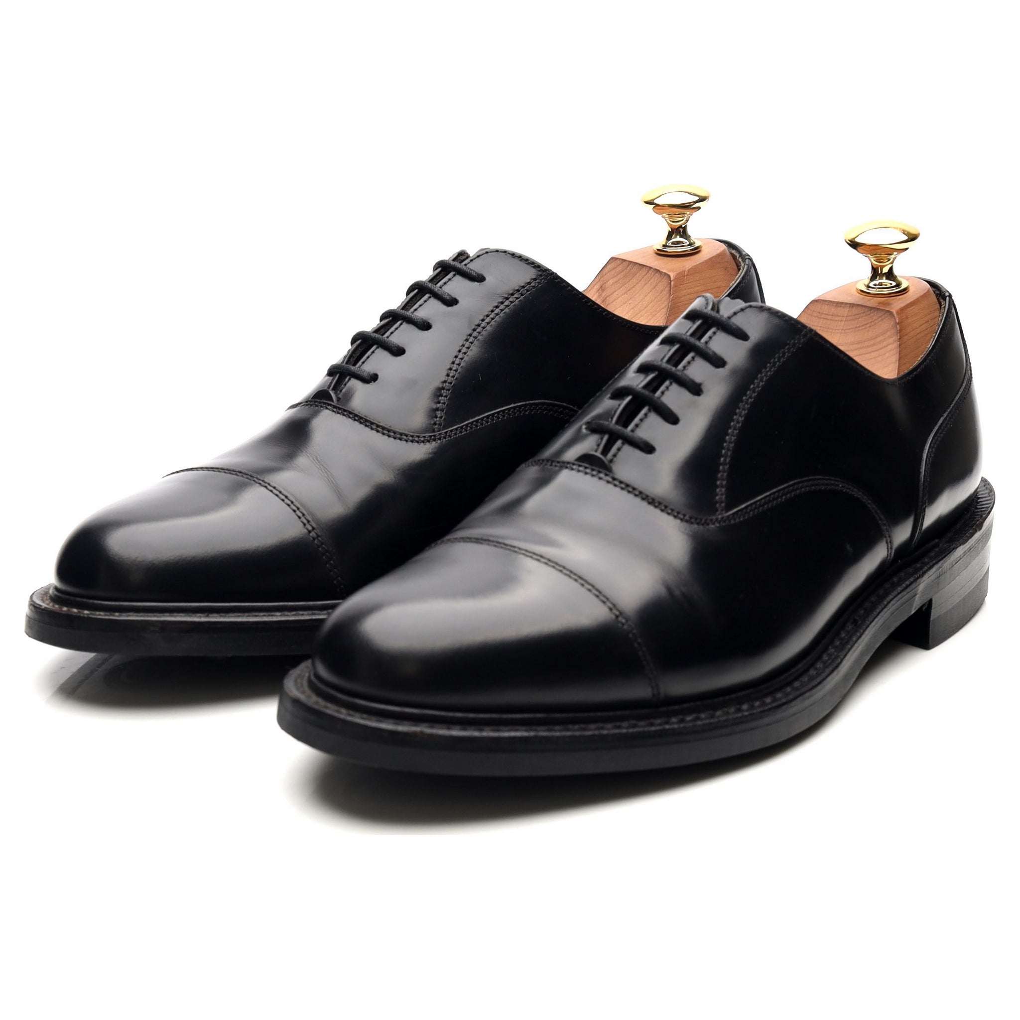 Loake 805 oxford cuir noir UK 7 semelle gomme