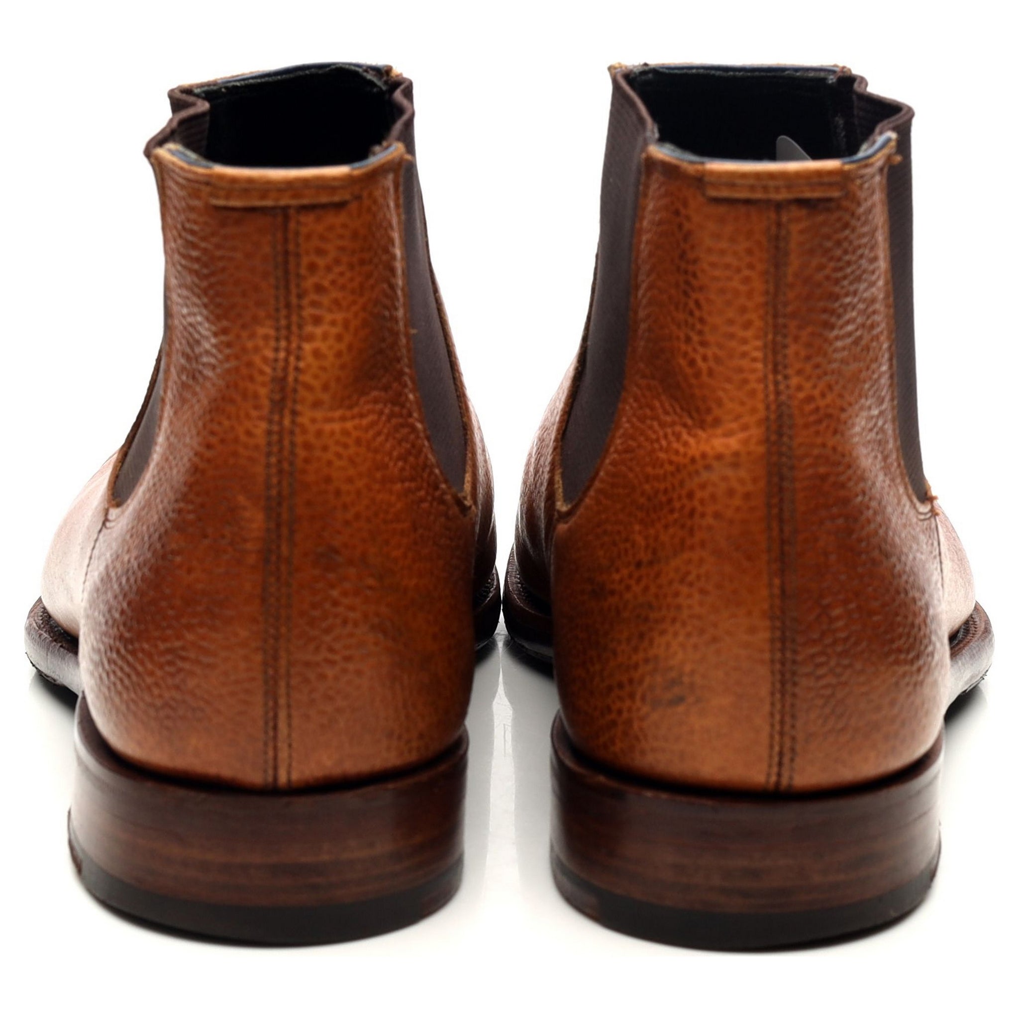 Tim Little Black Sole 6 boots chelsea cuir marron UK 8