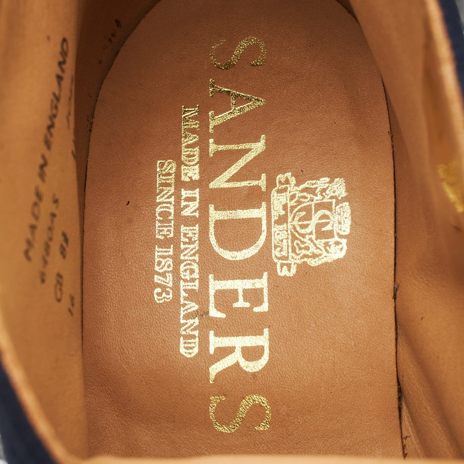 Sanders Hi-Top bottines chukka daim bleu UK 8.5