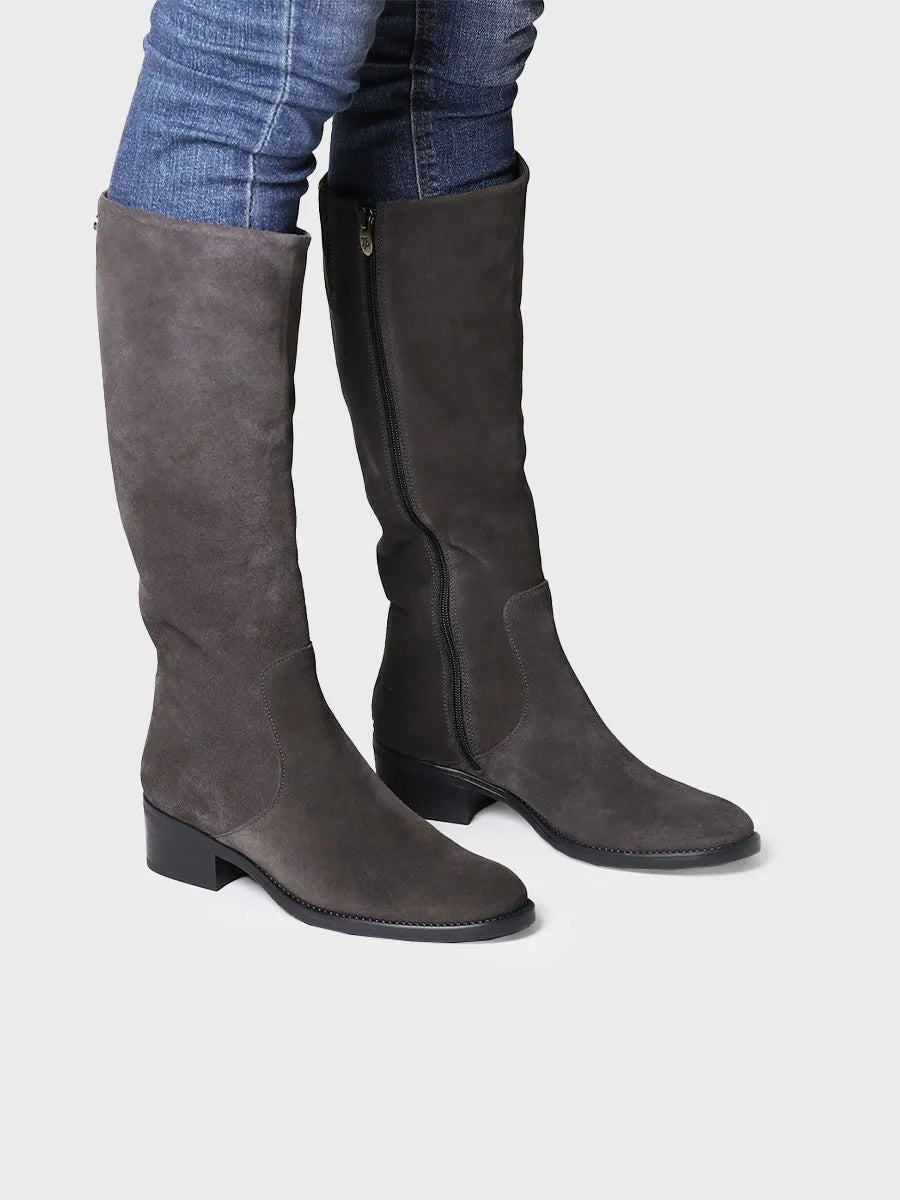 Toni Pons TIROL-SY bottes hautes femme daim gris