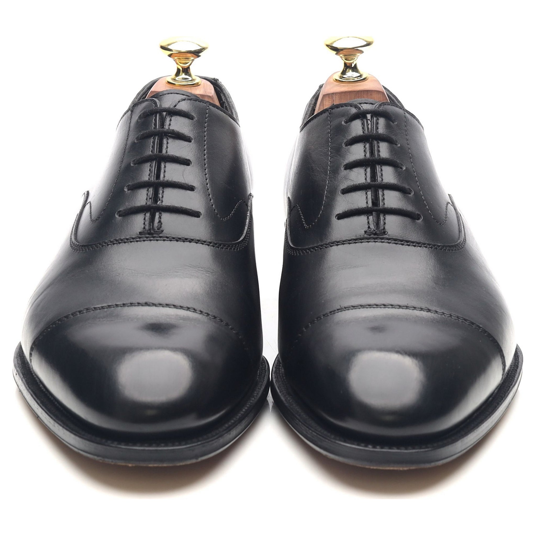 Alfred Sargent Armfield oxford cuir noir UK 7