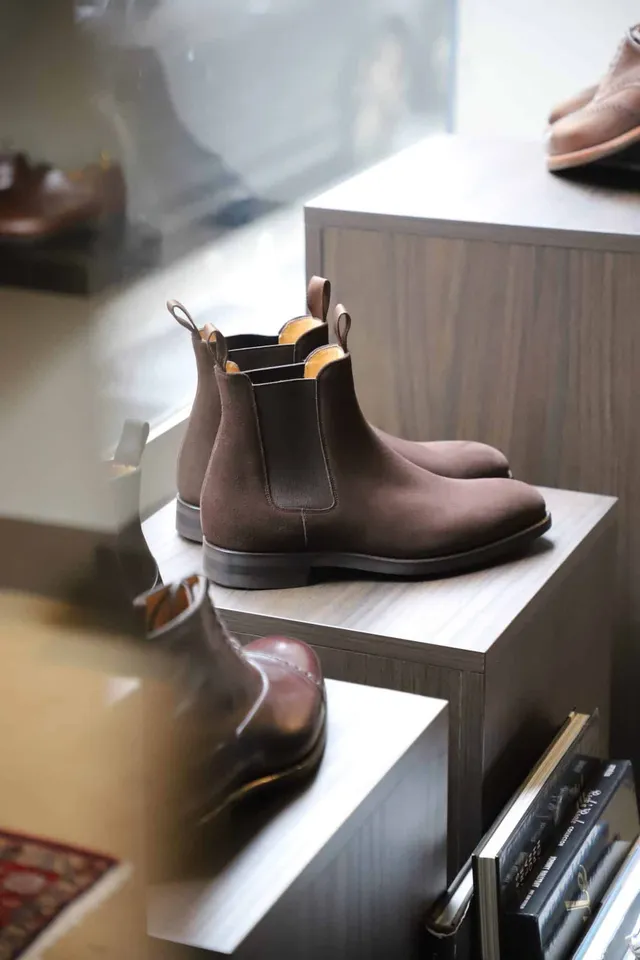 Malfroid Berrière boots chelsea daim cousu Goodyear