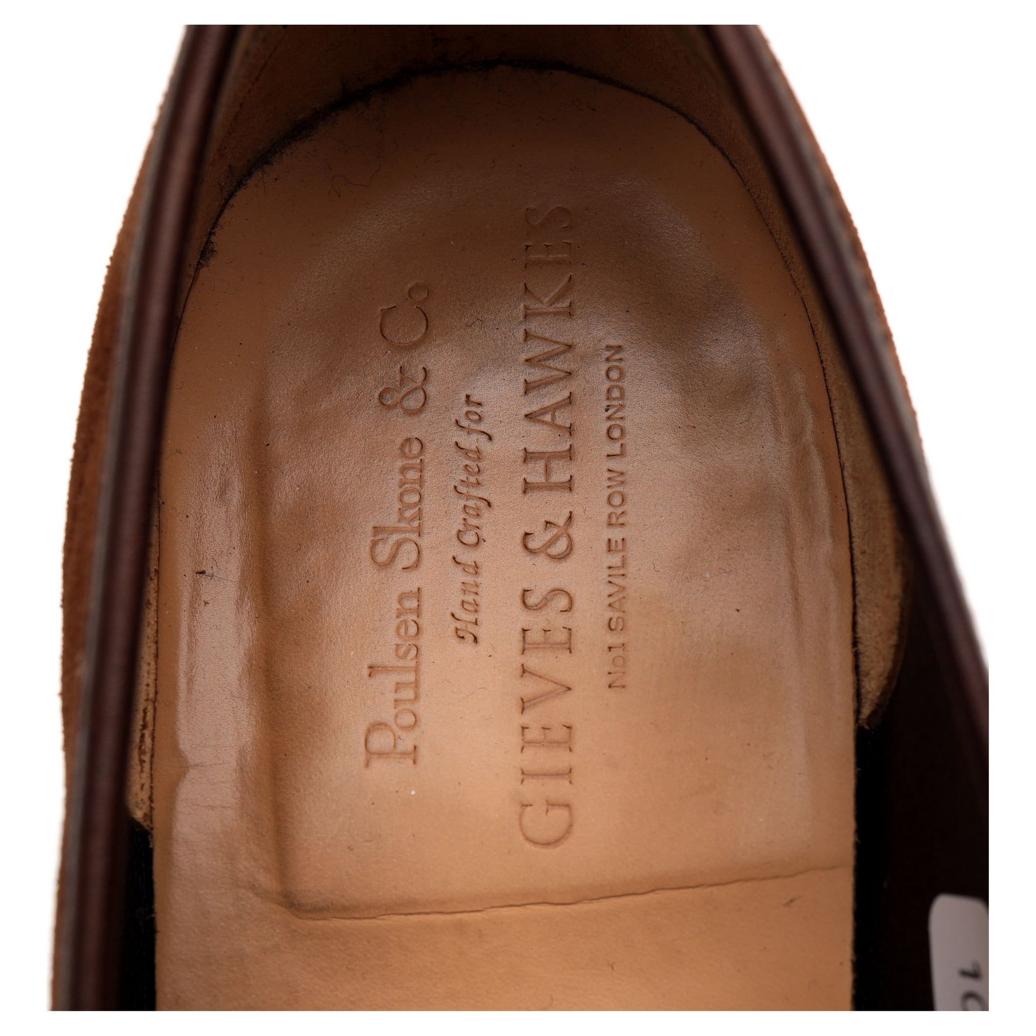 Gieves & Hawkes mocassins daim tabac pointure 8.5