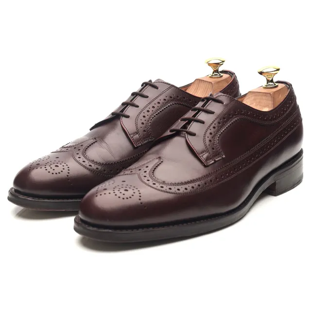 Sanders Sander richelieu cuir bordeaux UK 8