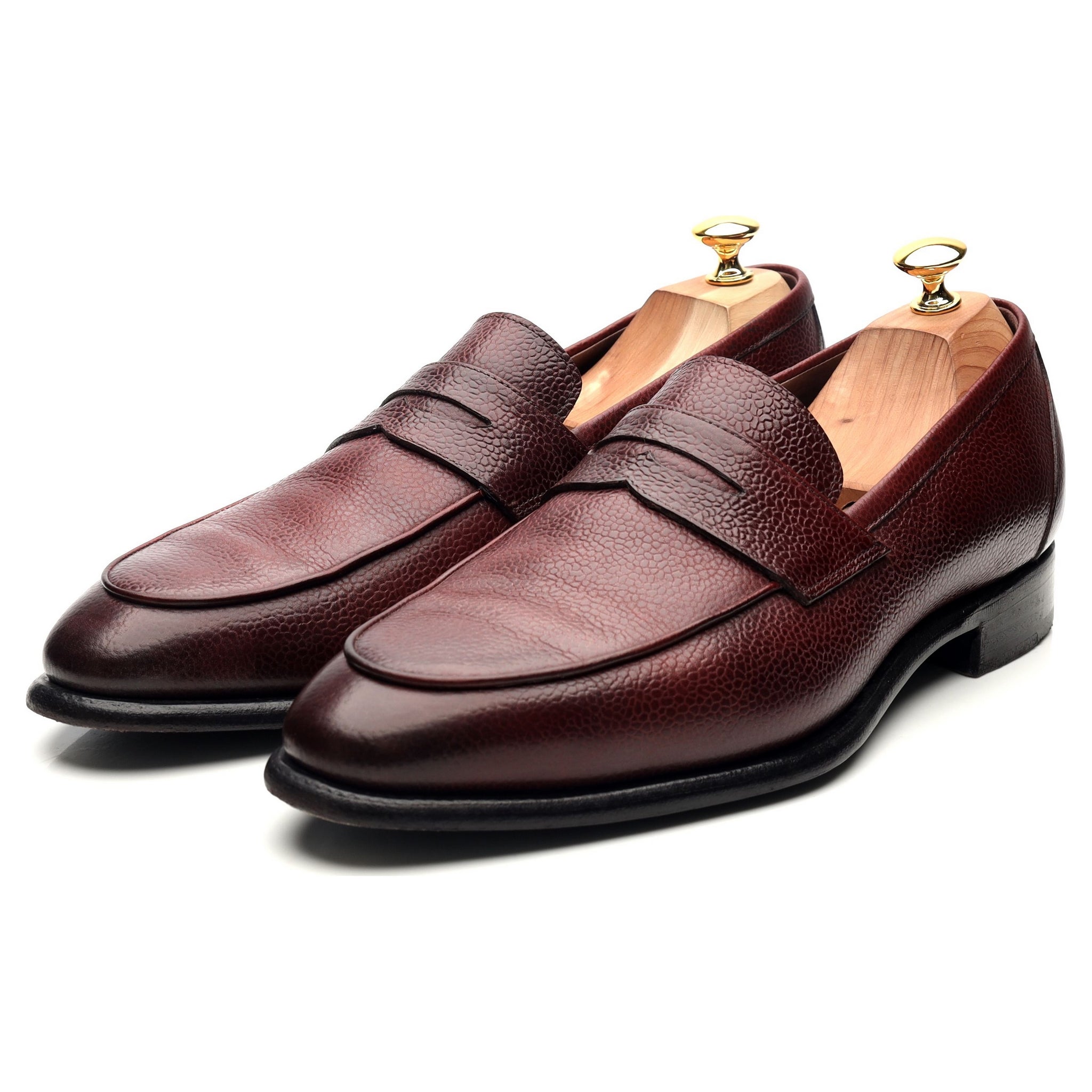 Herring mocassins cuir bordeaux grainé UK 10.5