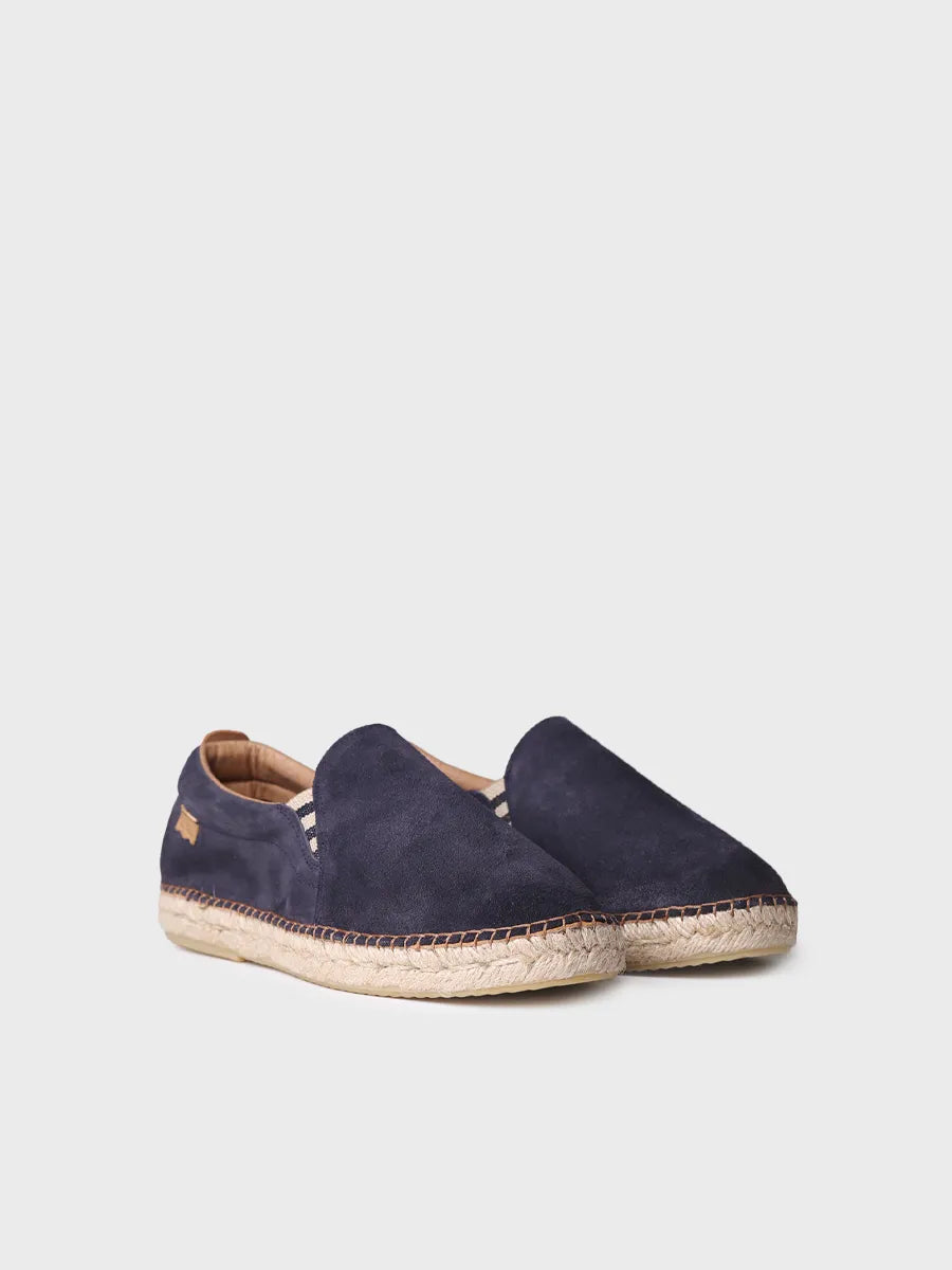 Toni Pons Marti espadrille homme suède bleu nuit