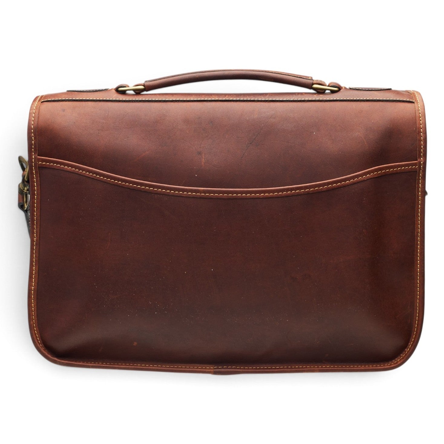 Tusting Small Clipper cartable cuir marron