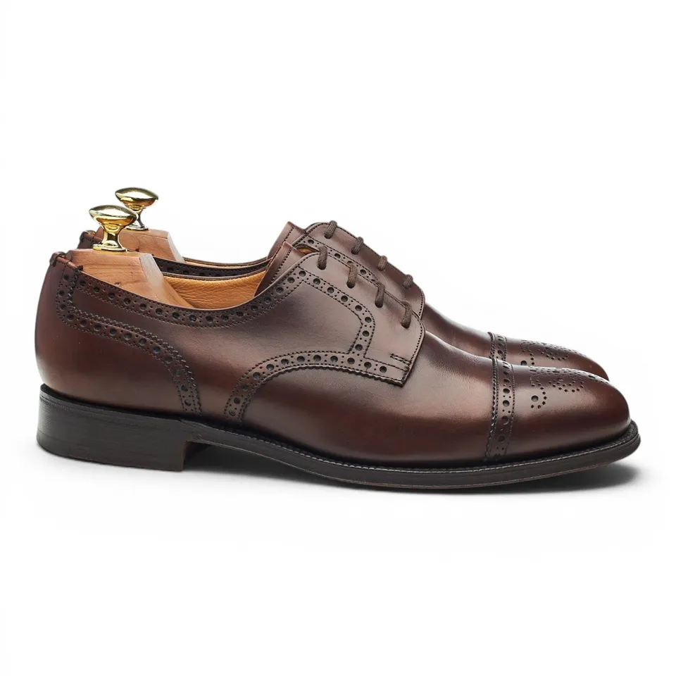 Church's Cambridge derby brogues marron foncé UK 7 cuir
