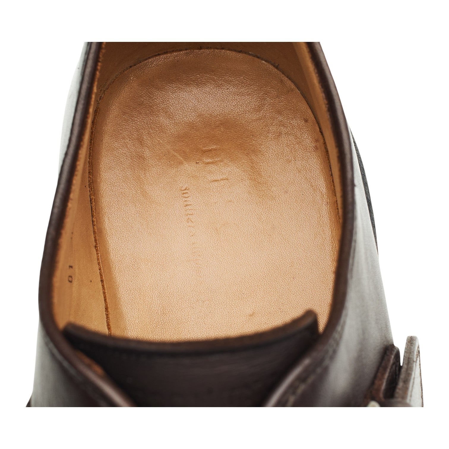 Heschung Bouleau monk cuir marron foncé UK 7 semelle gomme
