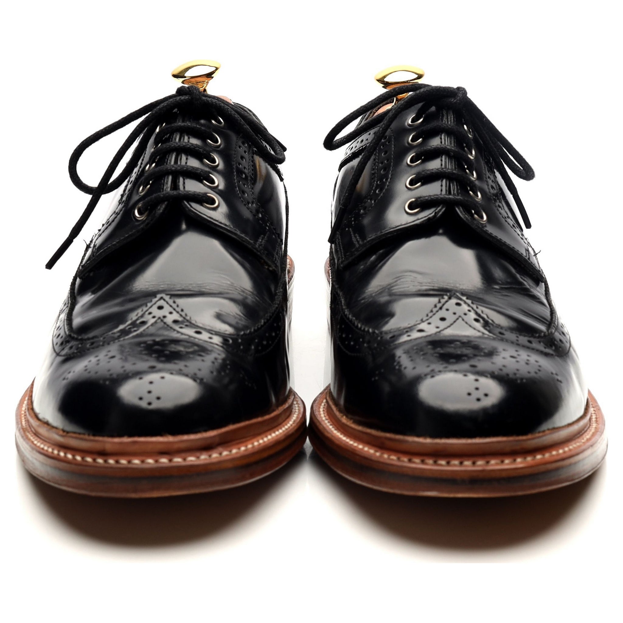 Grenson Sid derby brogues cuir noir 10 UK